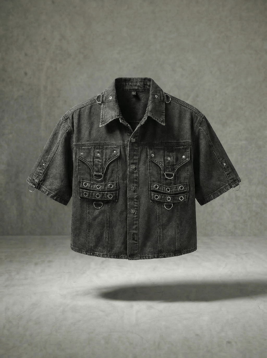 UTILITY HARNESS DENIM SHIRT