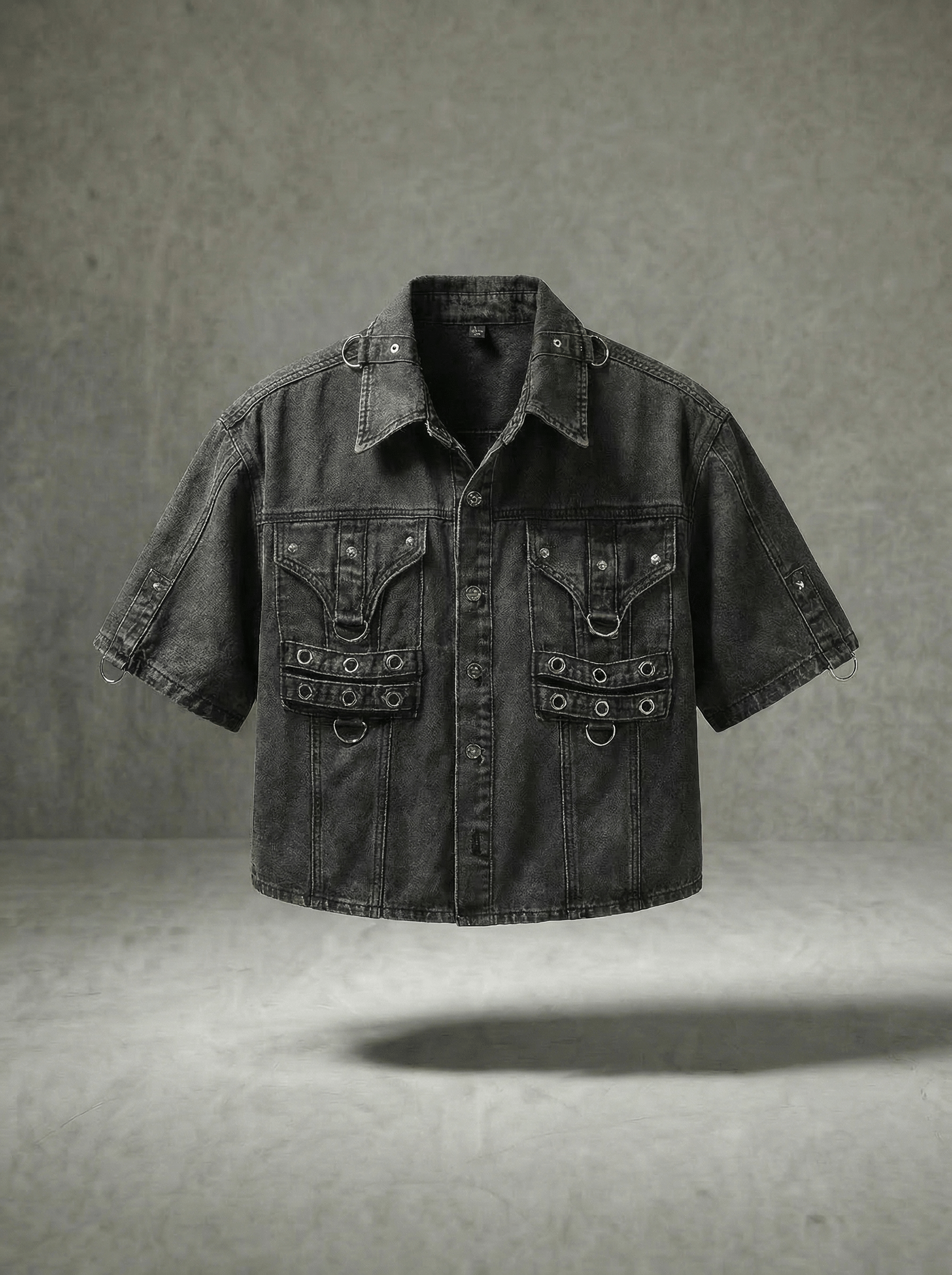 UTILITY HARNESS DENIM SHIRT