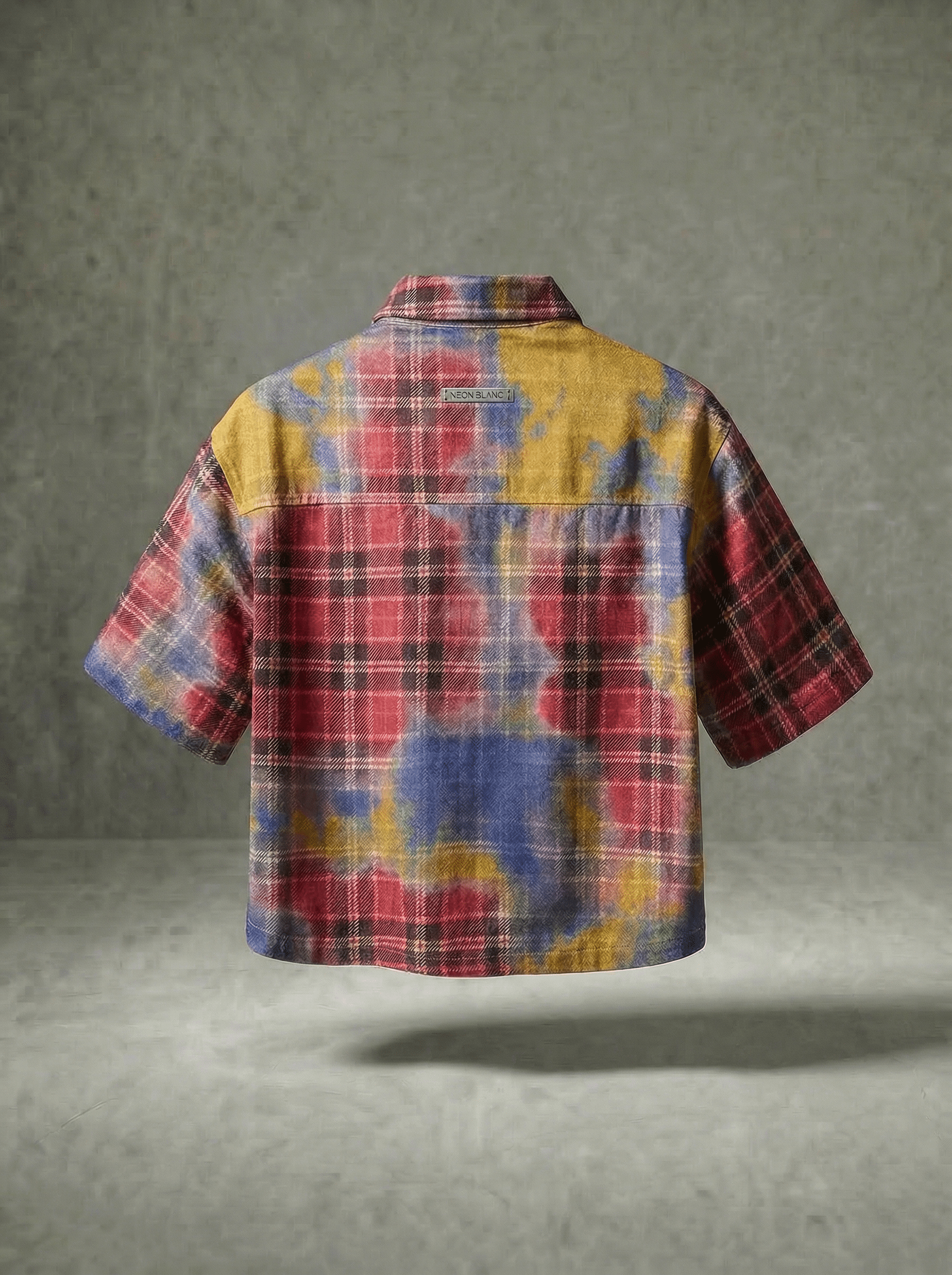 SPIDER RHINESTONE PLAID SHIRT