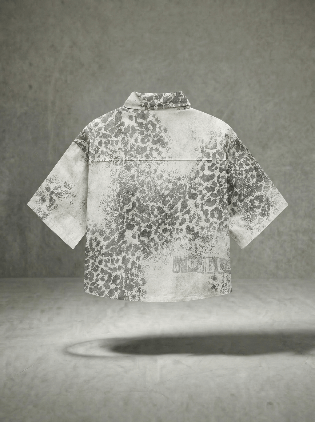 NEON LEOPARD PRINT DENIM SHIRT