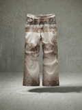 SNAKE PRINT BELT PRINT FLARE JEANS