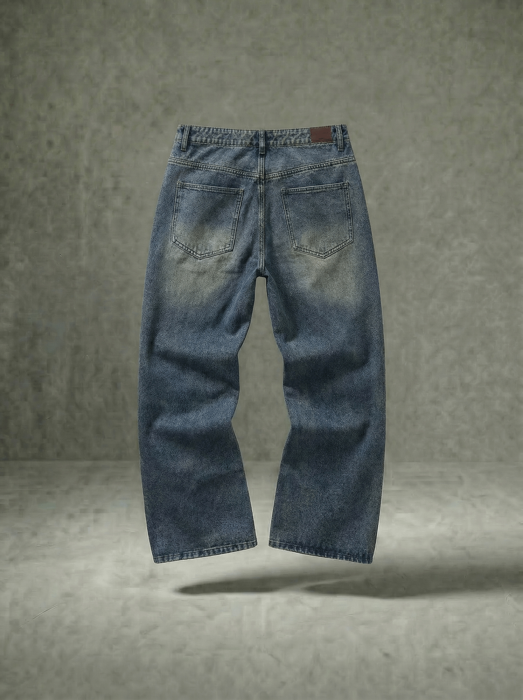 VERTICAL RHINESTONE STRIPE BALLOON JEANS