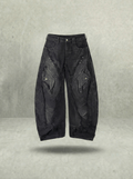DECONSTRUCTED FRAYED BALLOON JEANS