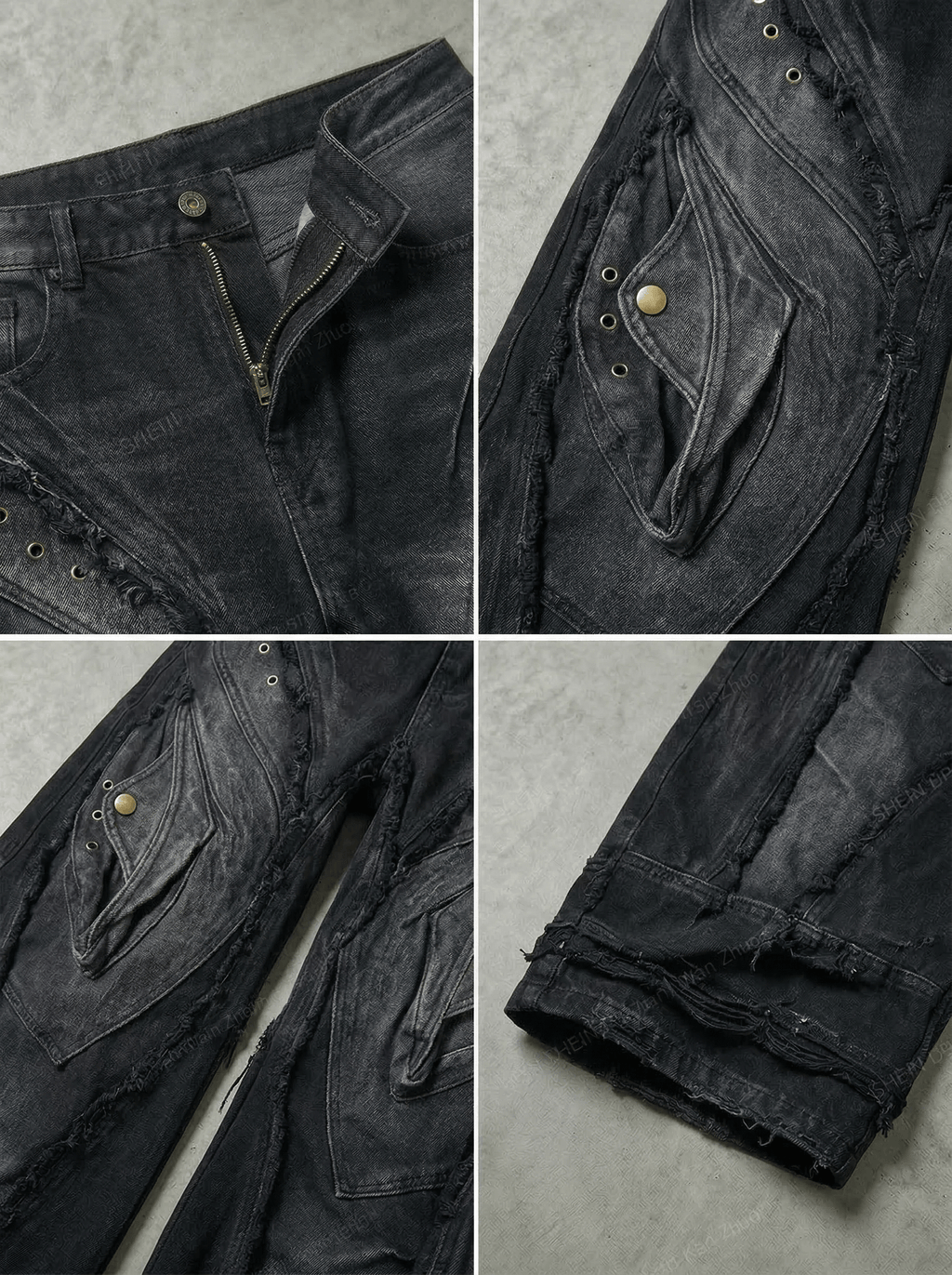DECONSTRUCTED FRAYED BALLOON JEANS
