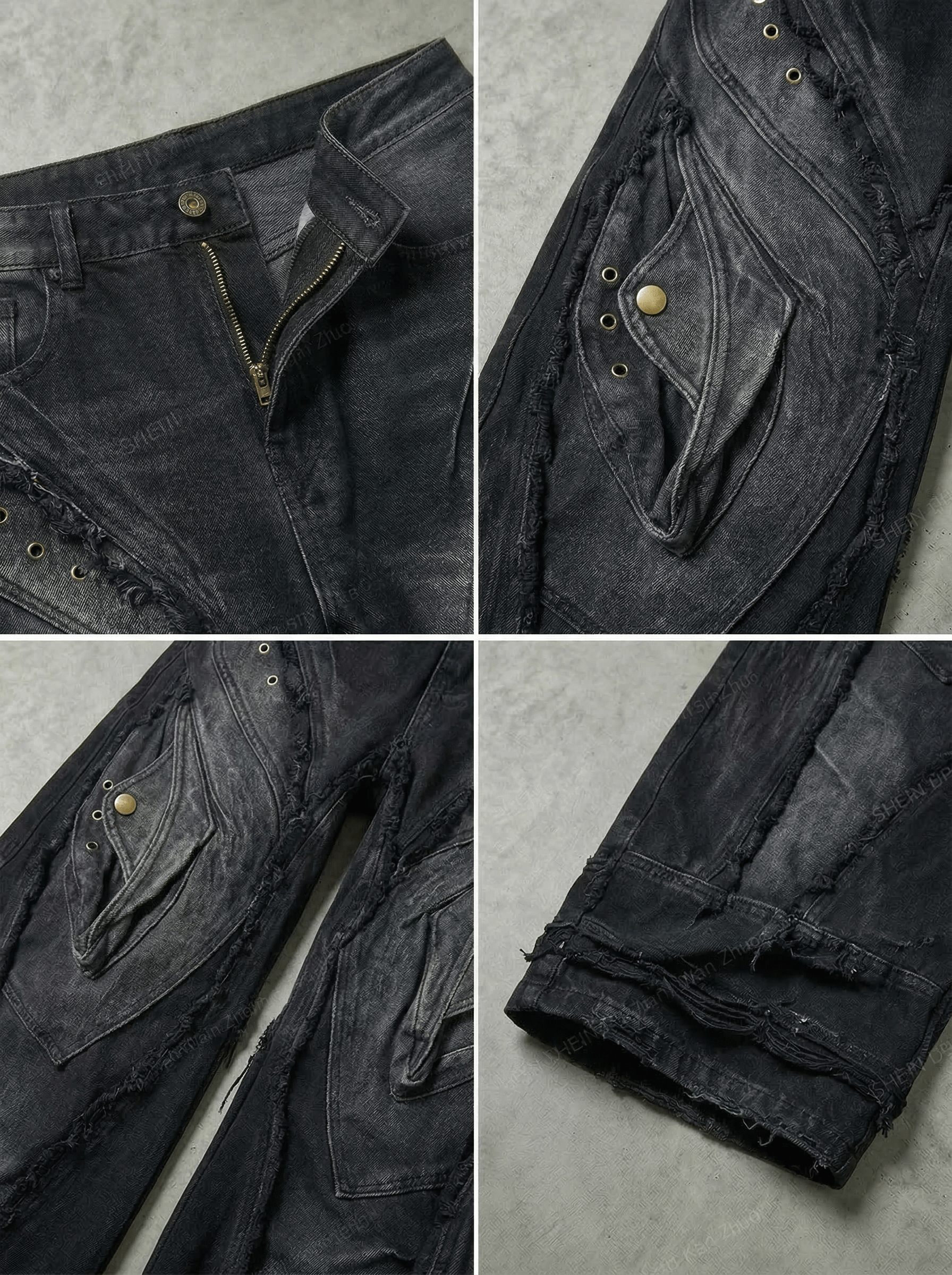 DECONSTRUCTED FRAYED BALLOON JEANS
