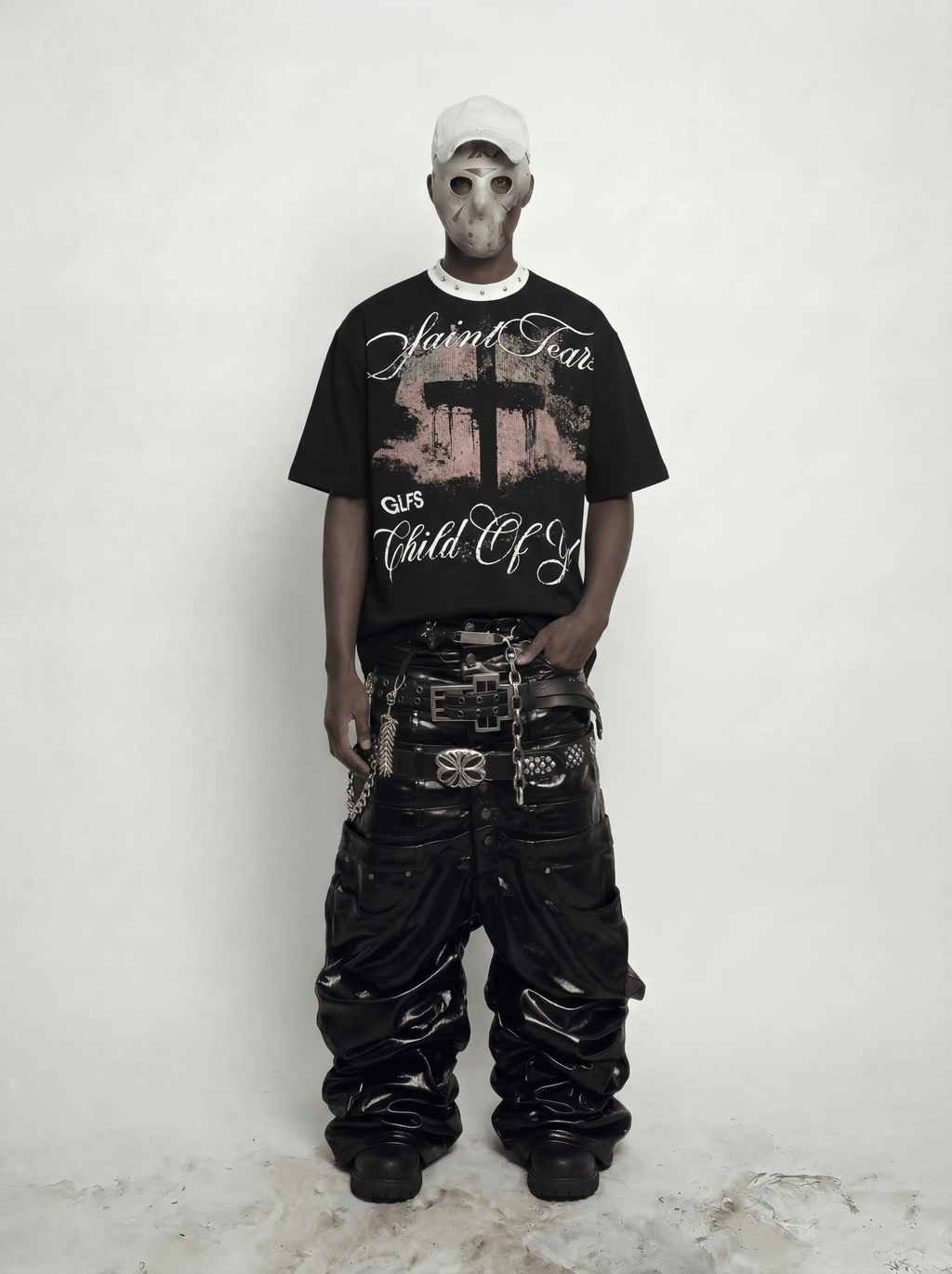 CHILD OF GOD STUDDED COLLAR T-SHIRT