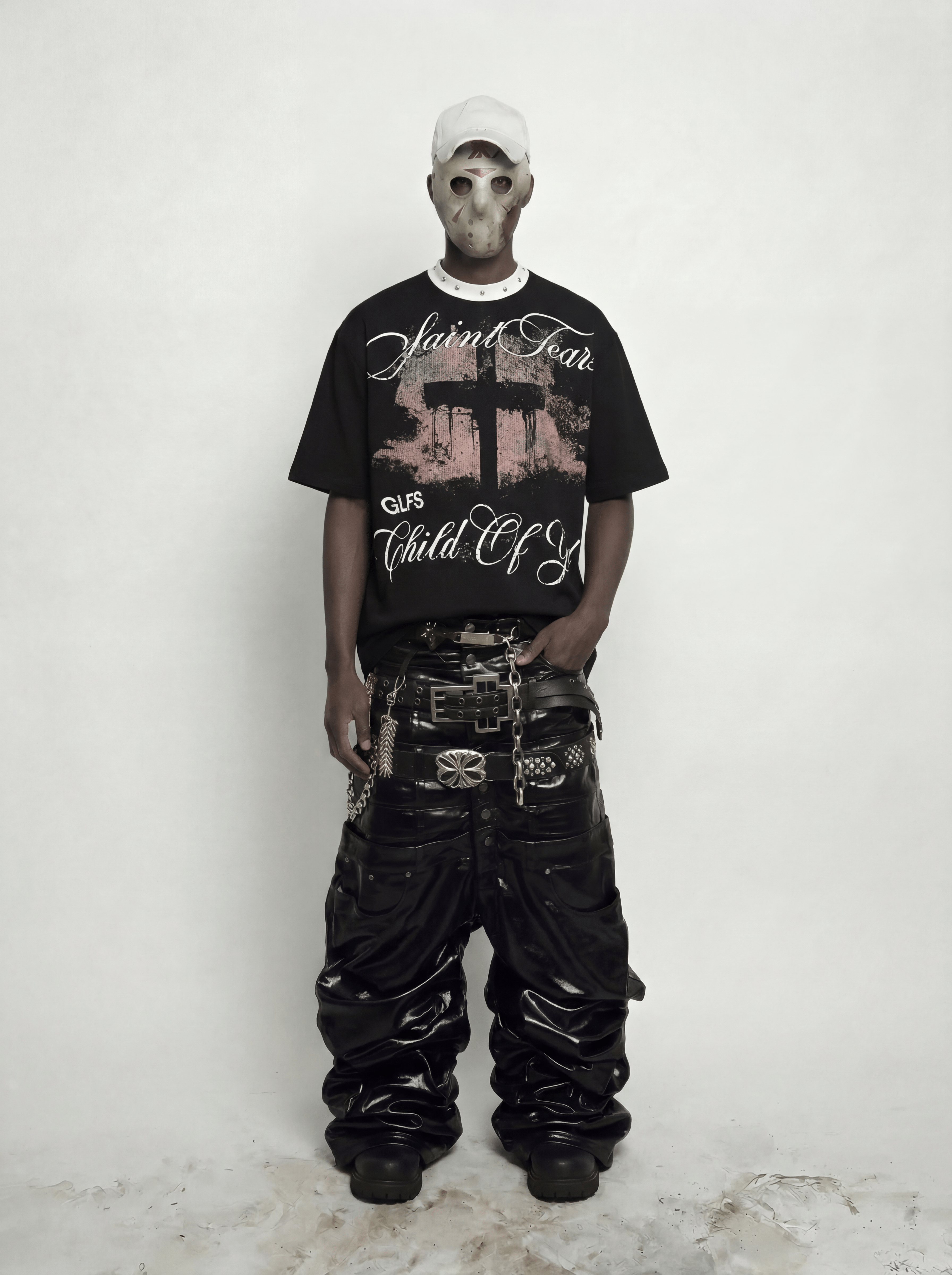 CHILD OF GOD STUDDED COLLAR T-SHIRT
