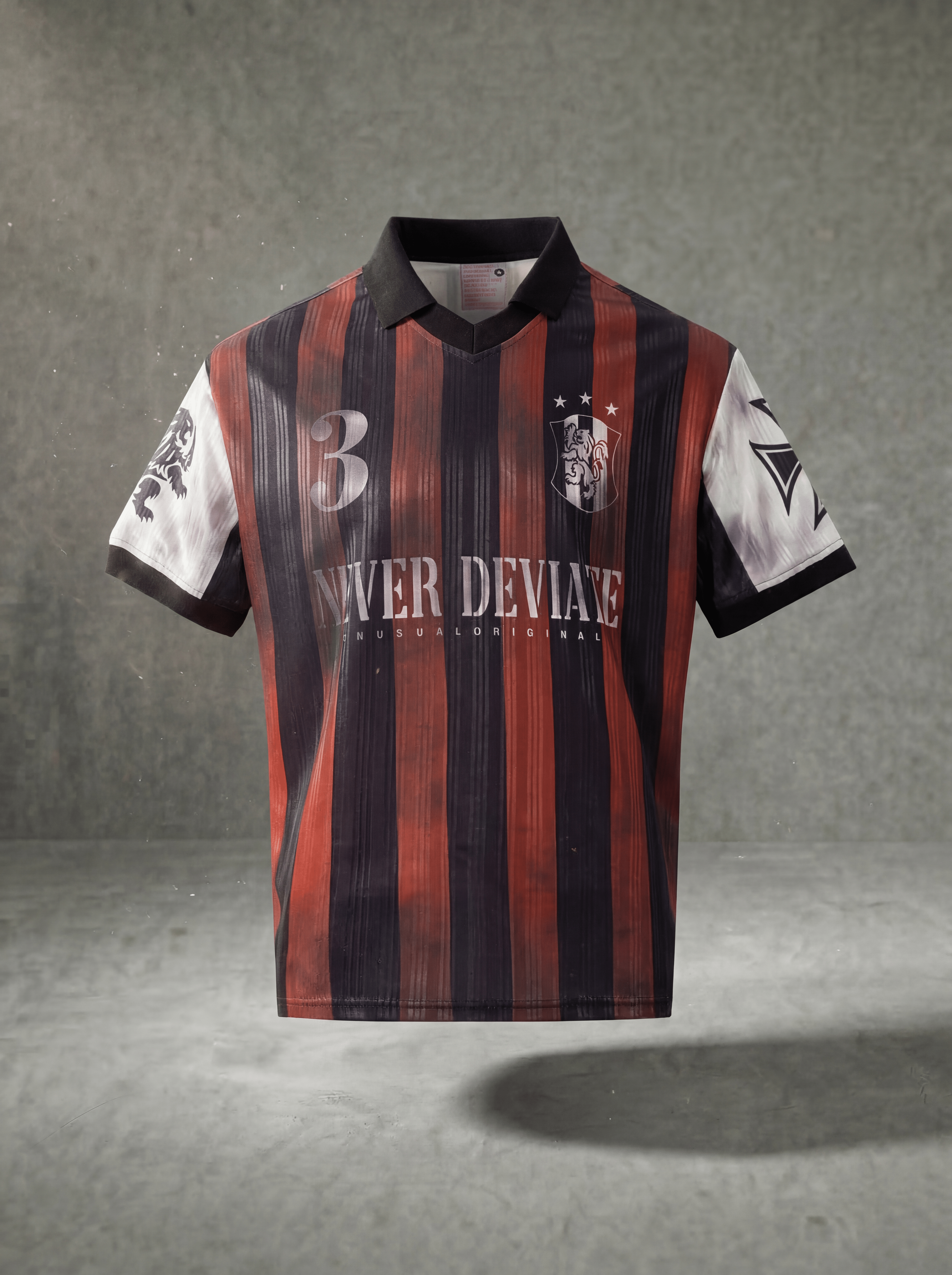 NEVER DEVIATE STRIPED JERSEY SHIRT
