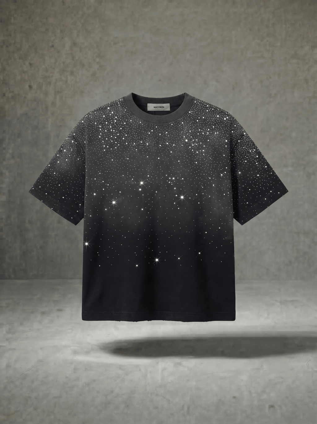 GRADIENT STARRY RHINESTONE T-SHIRT