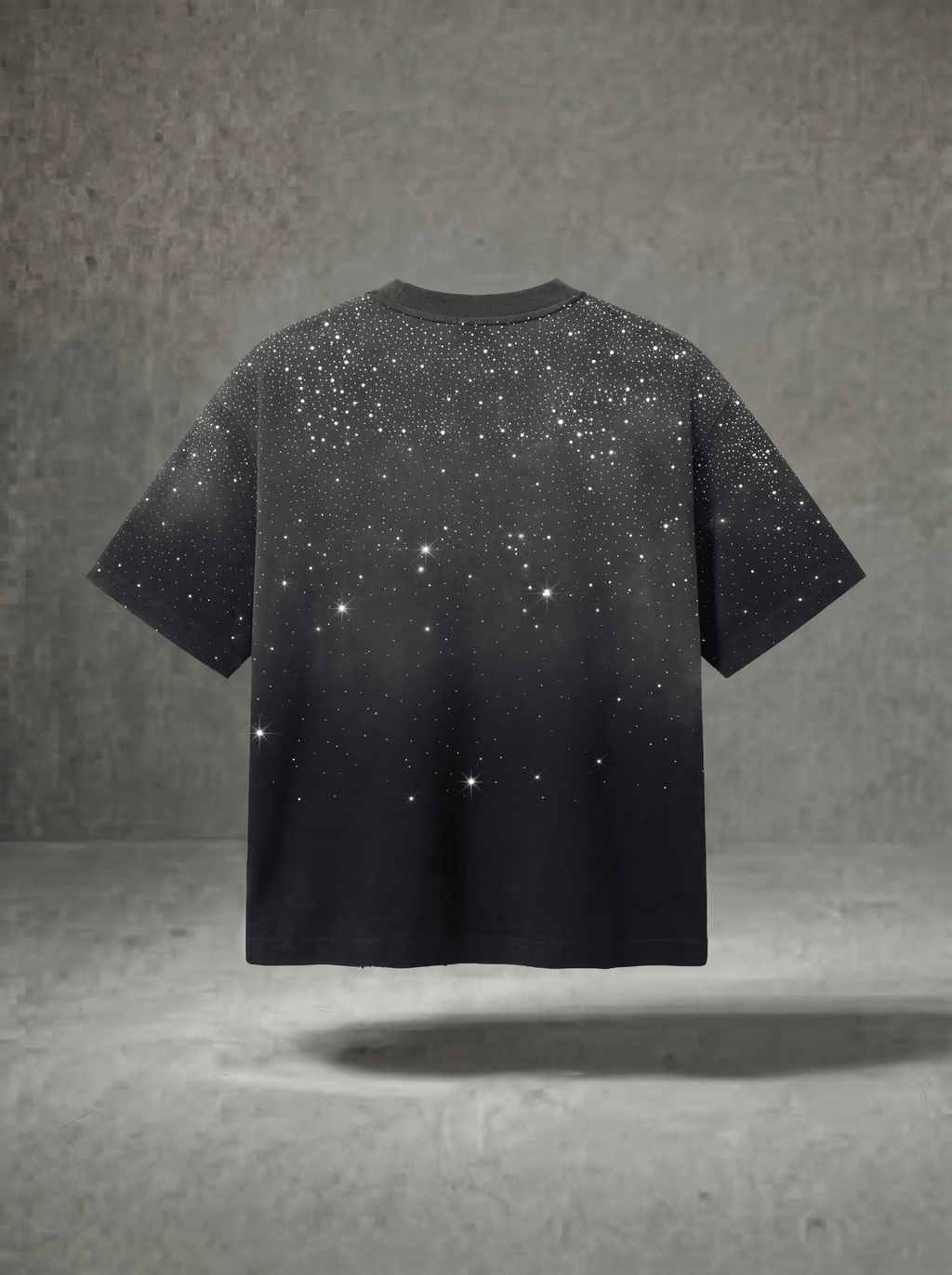 GRADIENT STARRY RHINESTONE T-SHIRT