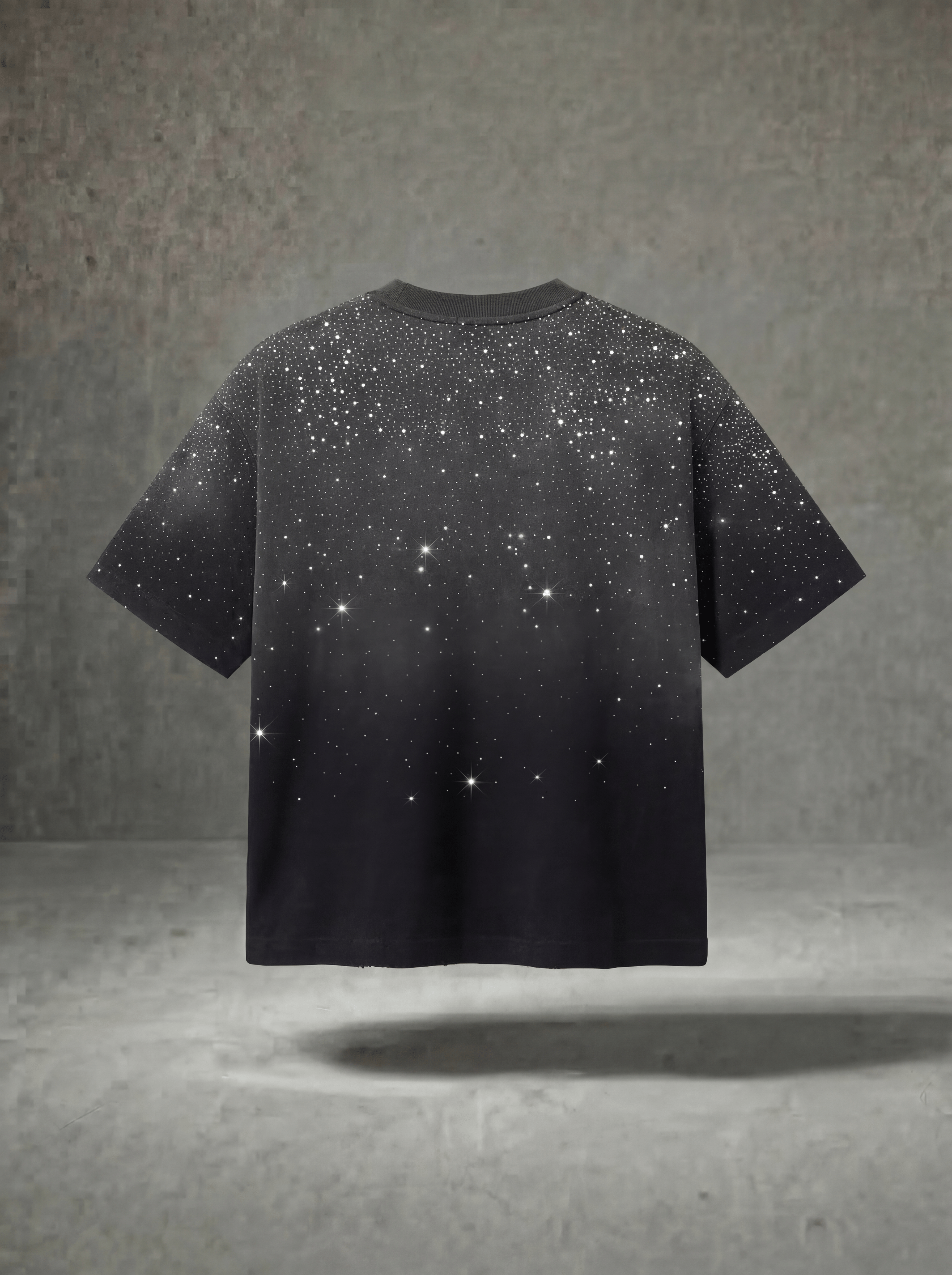 GRADIENT STARRY RHINESTONE T-SHIRT