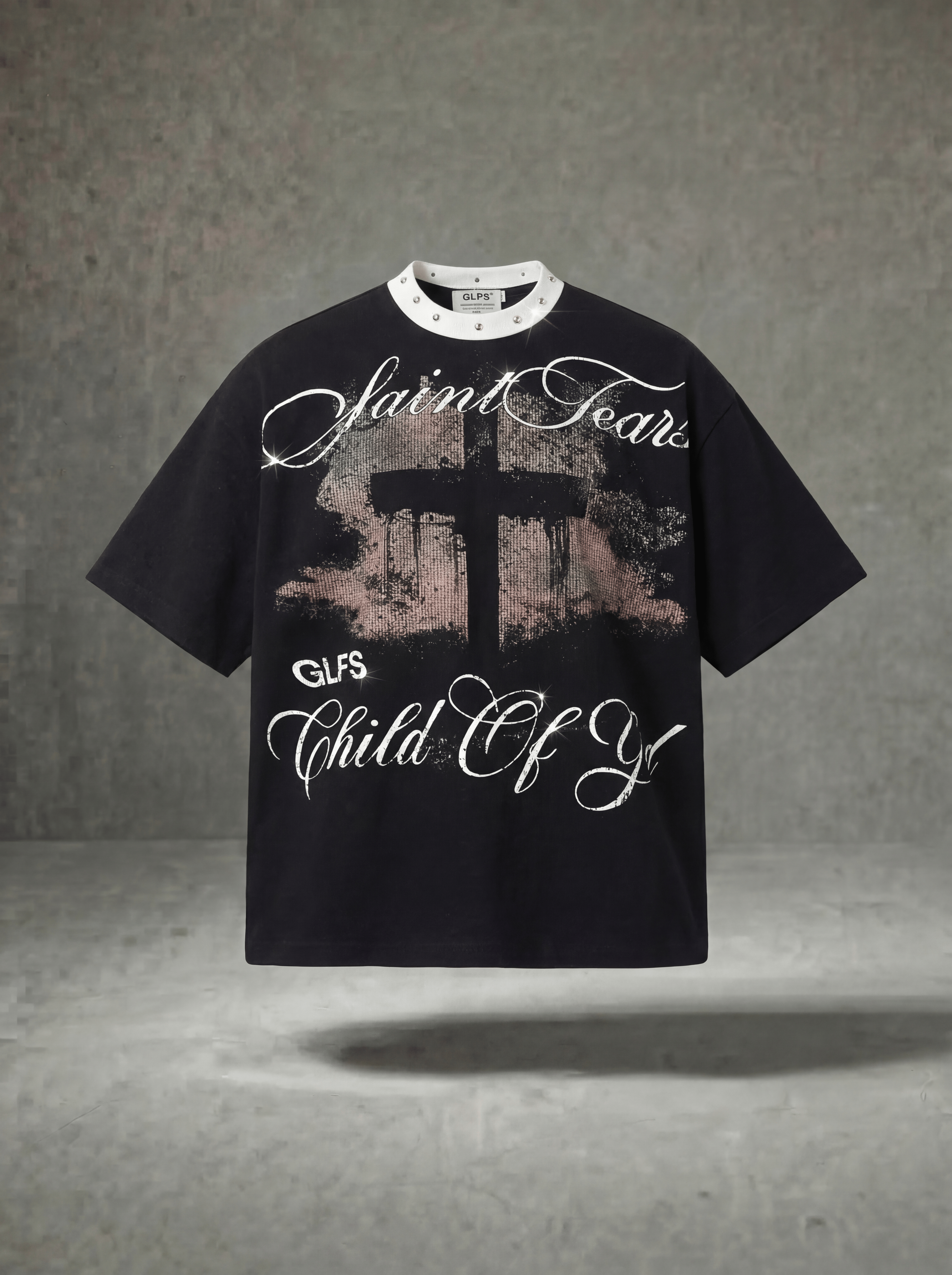 CHILD OF GOD STUDDED COLLAR T-SHIRT