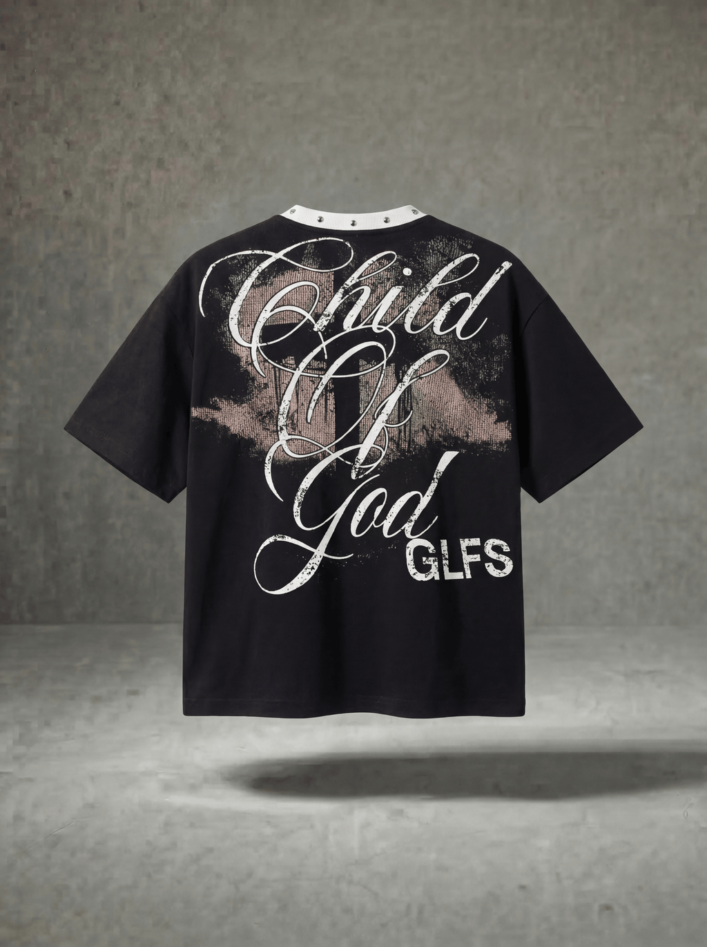 CHILD OF GOD STUDDED COLLAR T-SHIRT