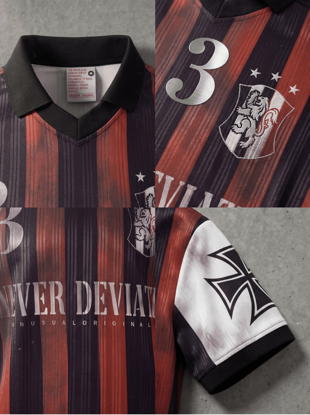 NEVER DEVIATE STRIPED JERSEY SHIRT