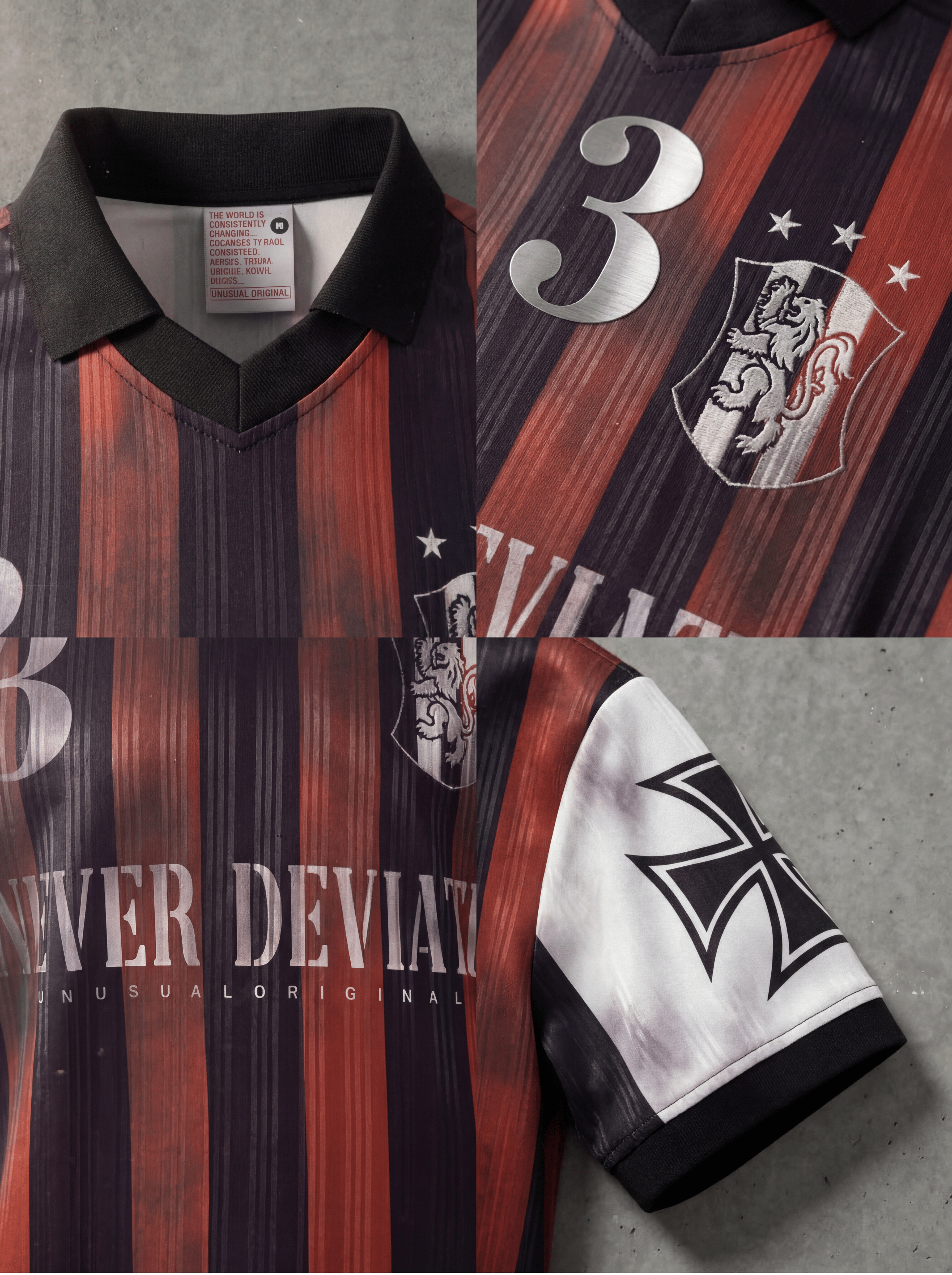 NEVER DEVIATE STRIPED JERSEY SHIRT