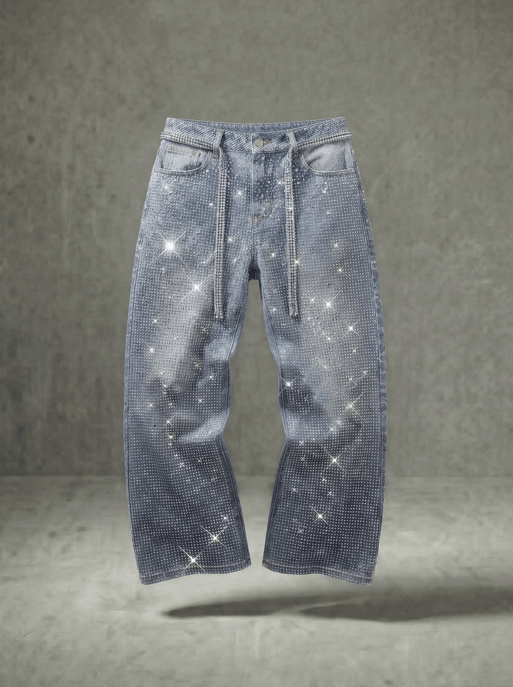 FULL RHINESTONE EMBELLISHED JEANS