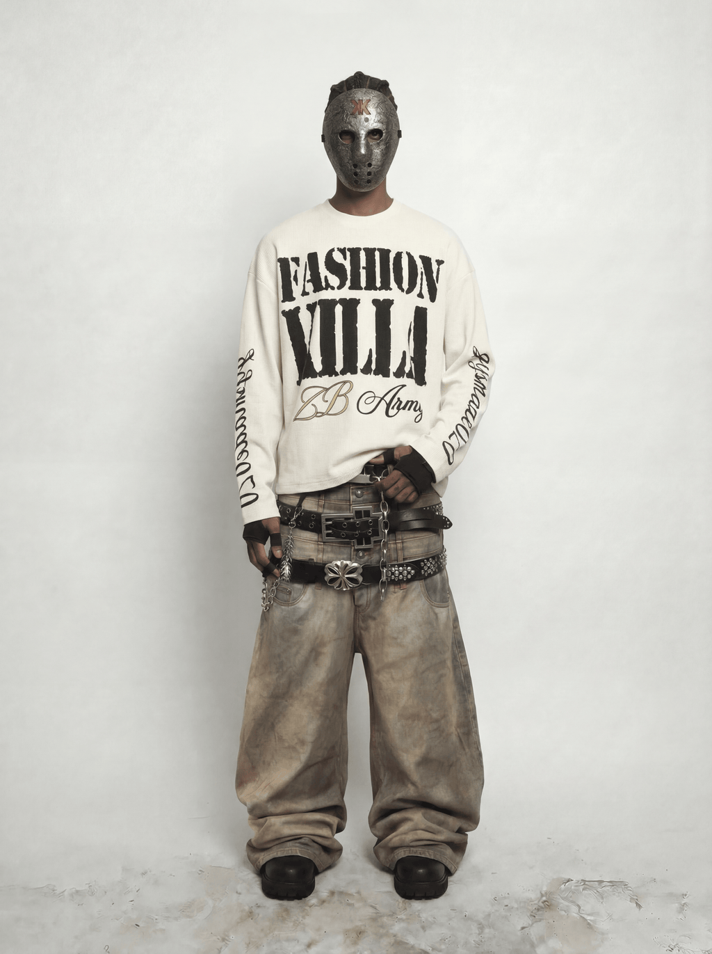 FASHION KILLA WAFFLE KNIT LONGSLEEVE