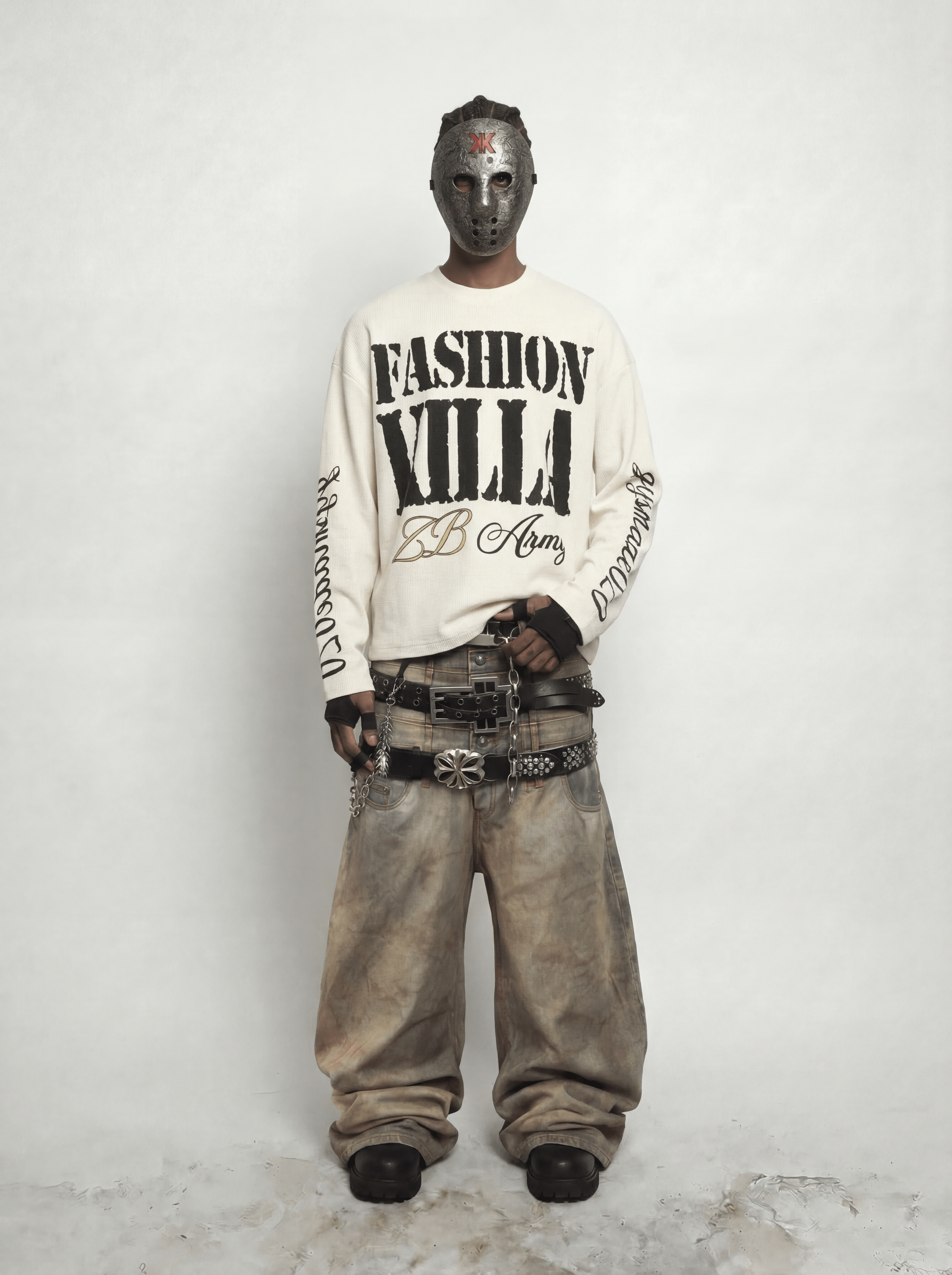FASHION KILLA WAFFLE KNIT LONGSLEEVE