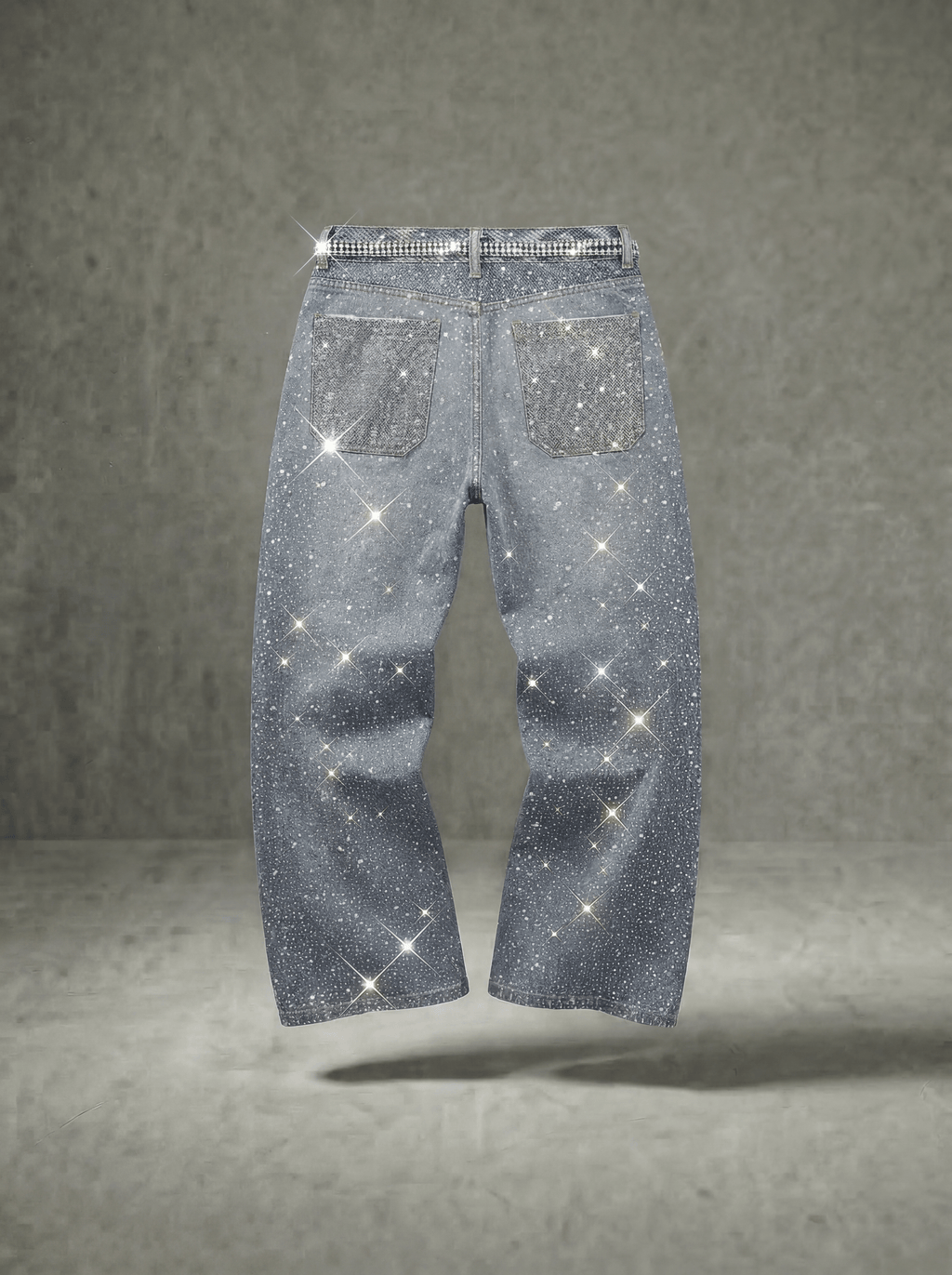 FULL RHINESTONE EMBELLISHED JEANS