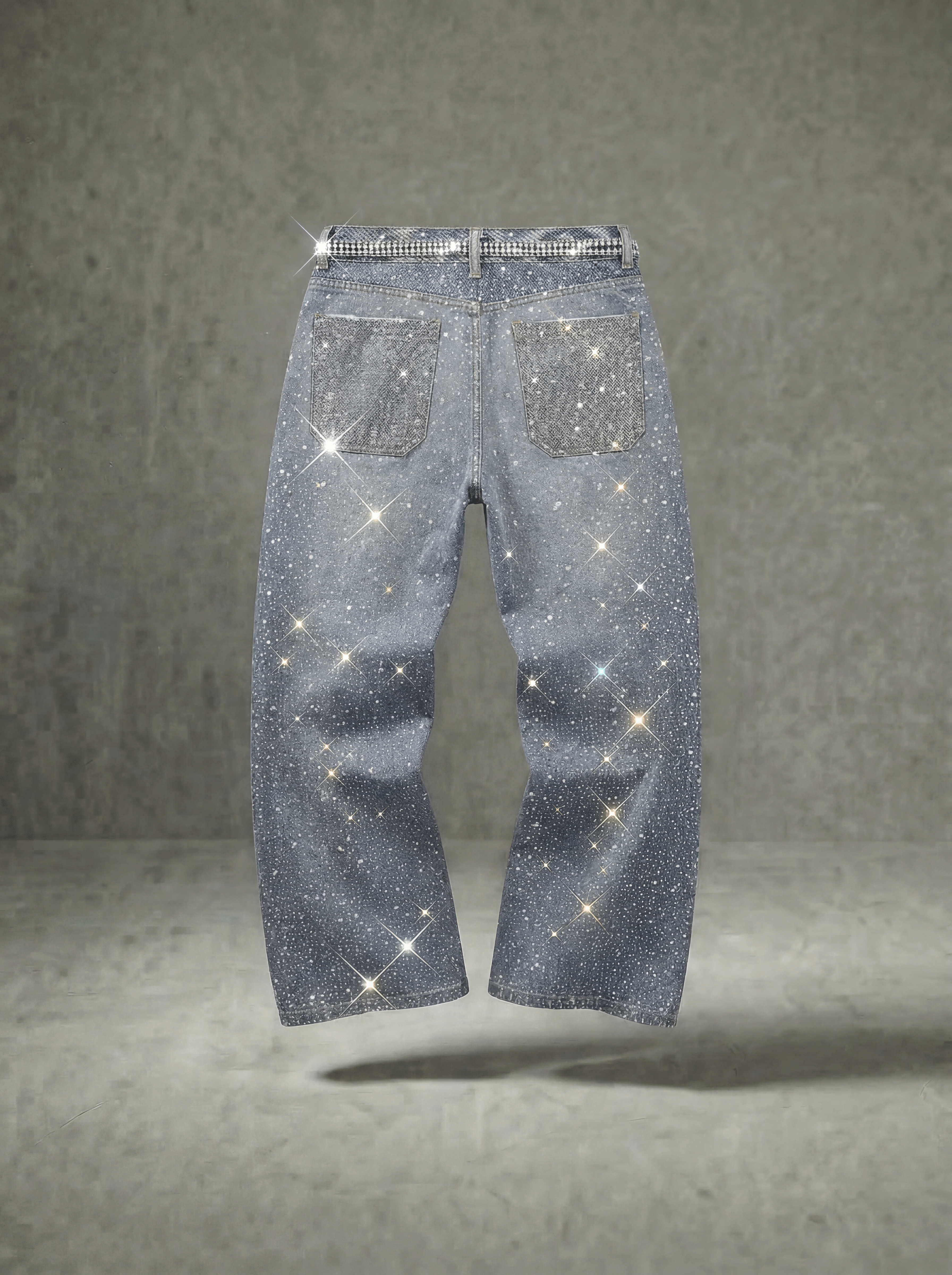 FULL RHINESTONE EMBELLISHED JEANS