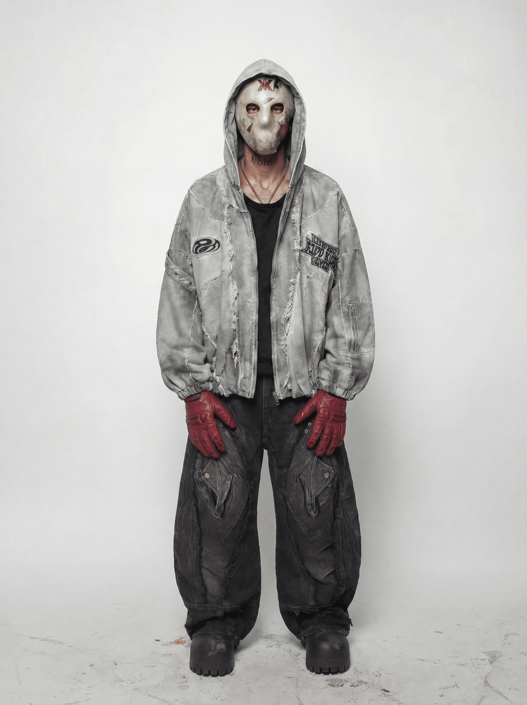 DECONSTRUCTED FRAYED BALLOON JEANS