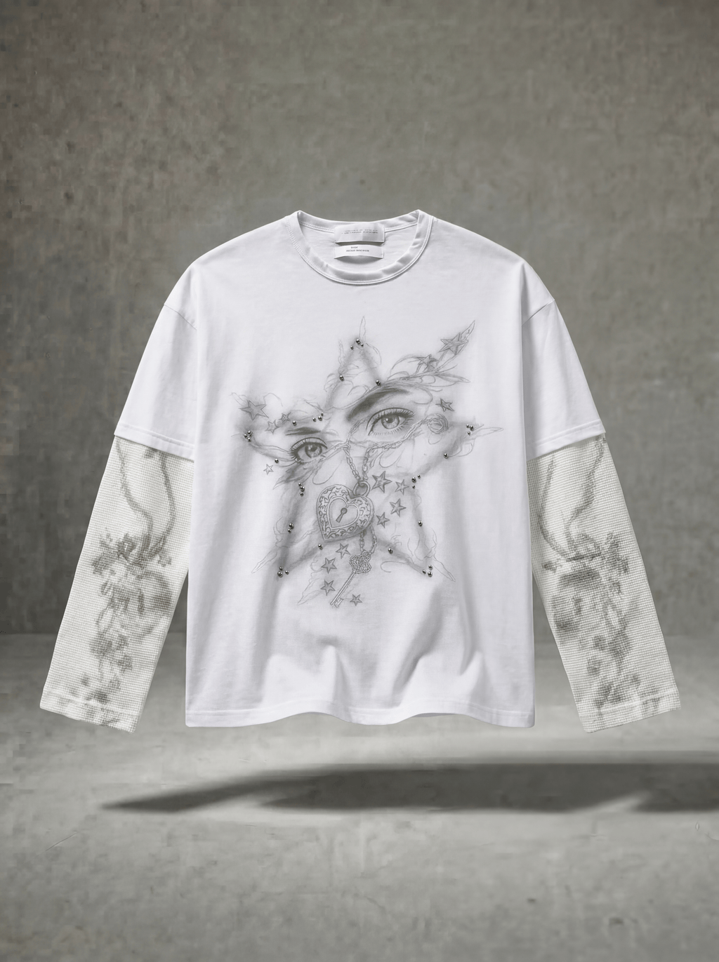 EYE & LOCK STUDDED LONGSLEEVE