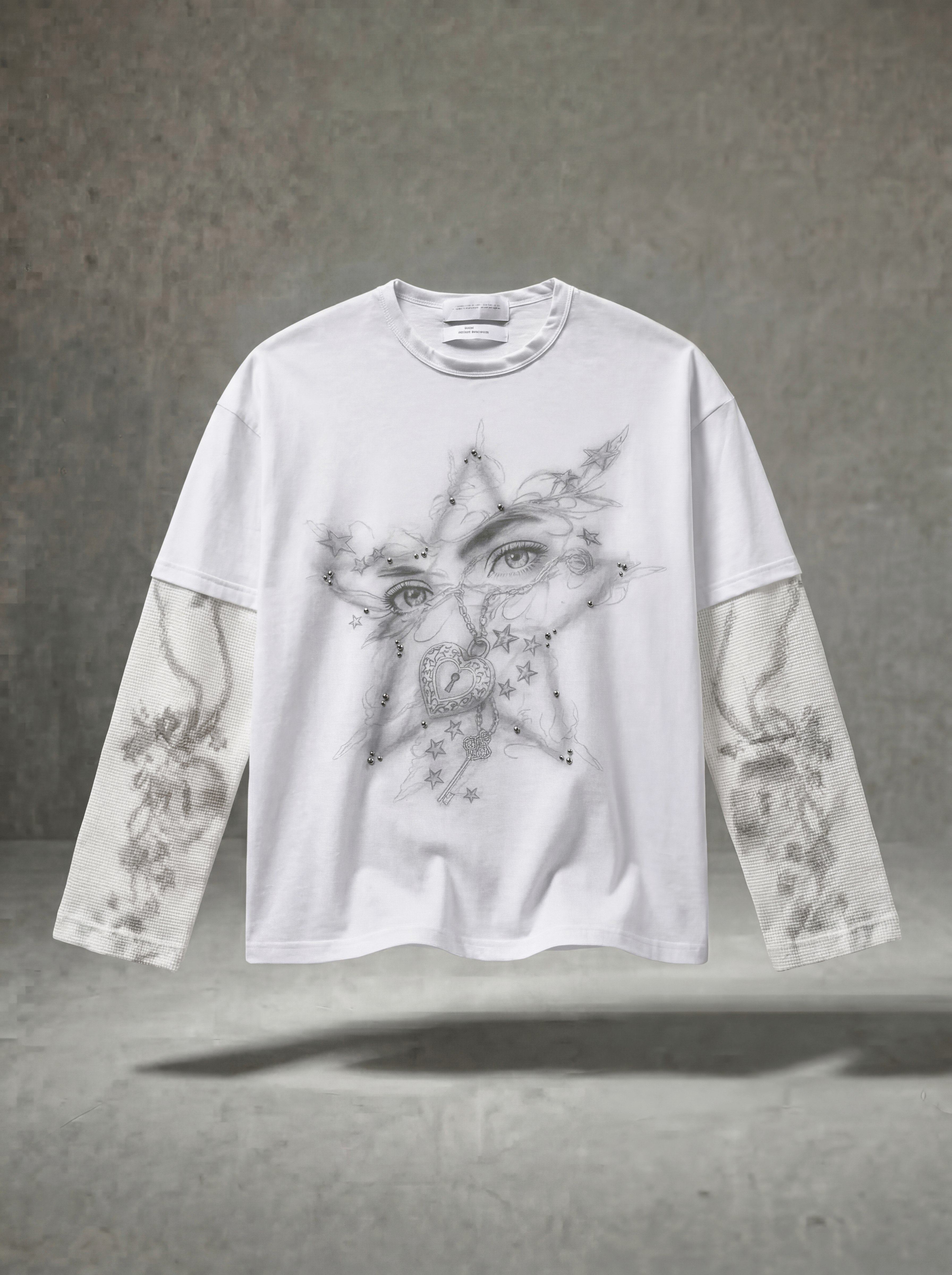 EYE & LOCK STUDDED LONGSLEEVE