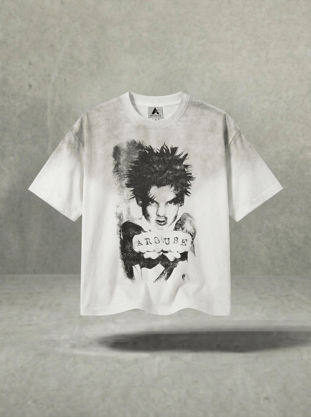 AROUSE PUNK PORTRAIT WASHED T-SHIRT