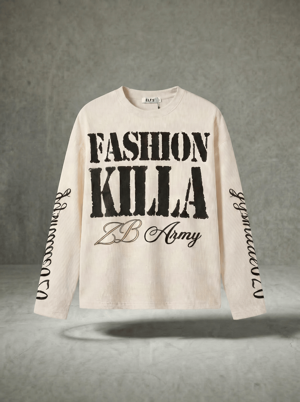 FASHION KILLA WAFFLE KNIT LONGSLEEVE