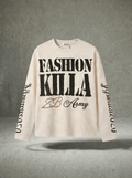 FASHION KILLA WAFFLE KNIT LONGSLEEVE