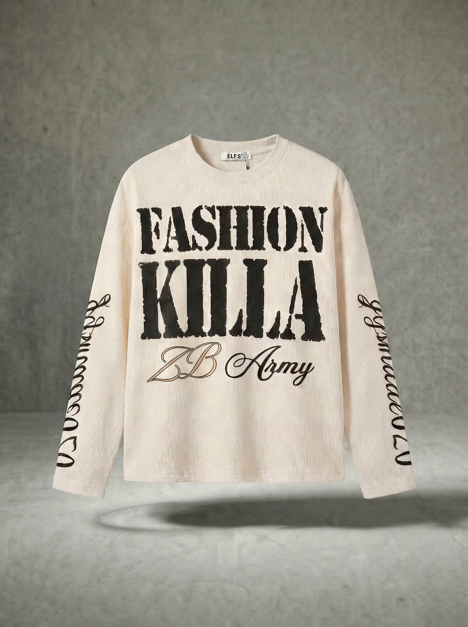 FASHION KILLA WAFFLE KNIT LONGSLEEVE