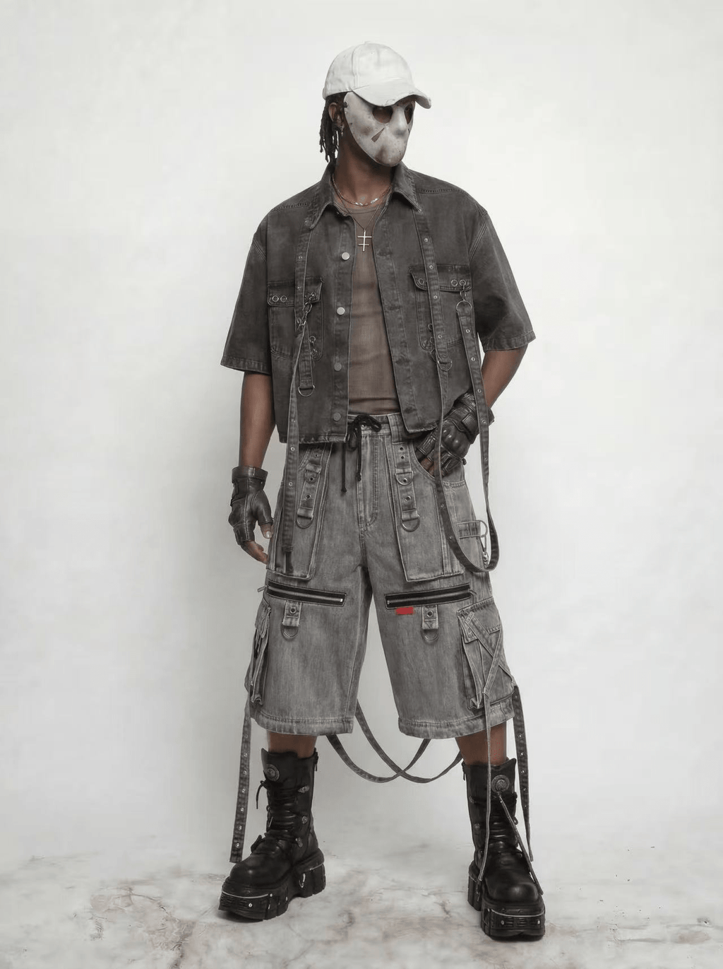 MULTI POCKET UTILITY CARGO JEANS