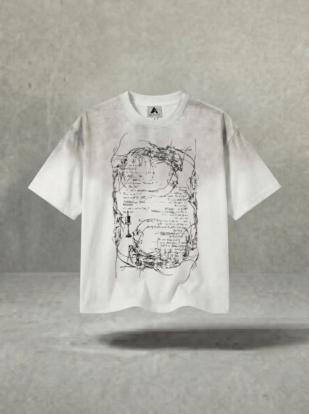 SCRIBBLE SCRIPT WASHED T-SHIRT