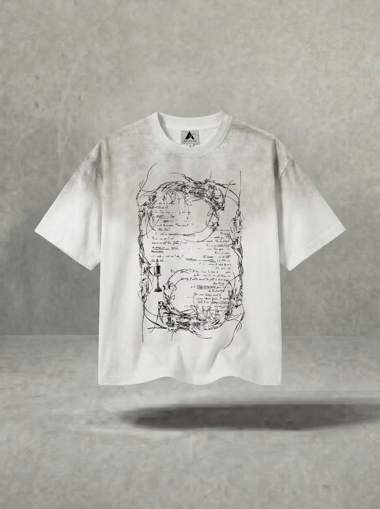 SCRIBBLE SCRIPT WASHED T-SHIRT