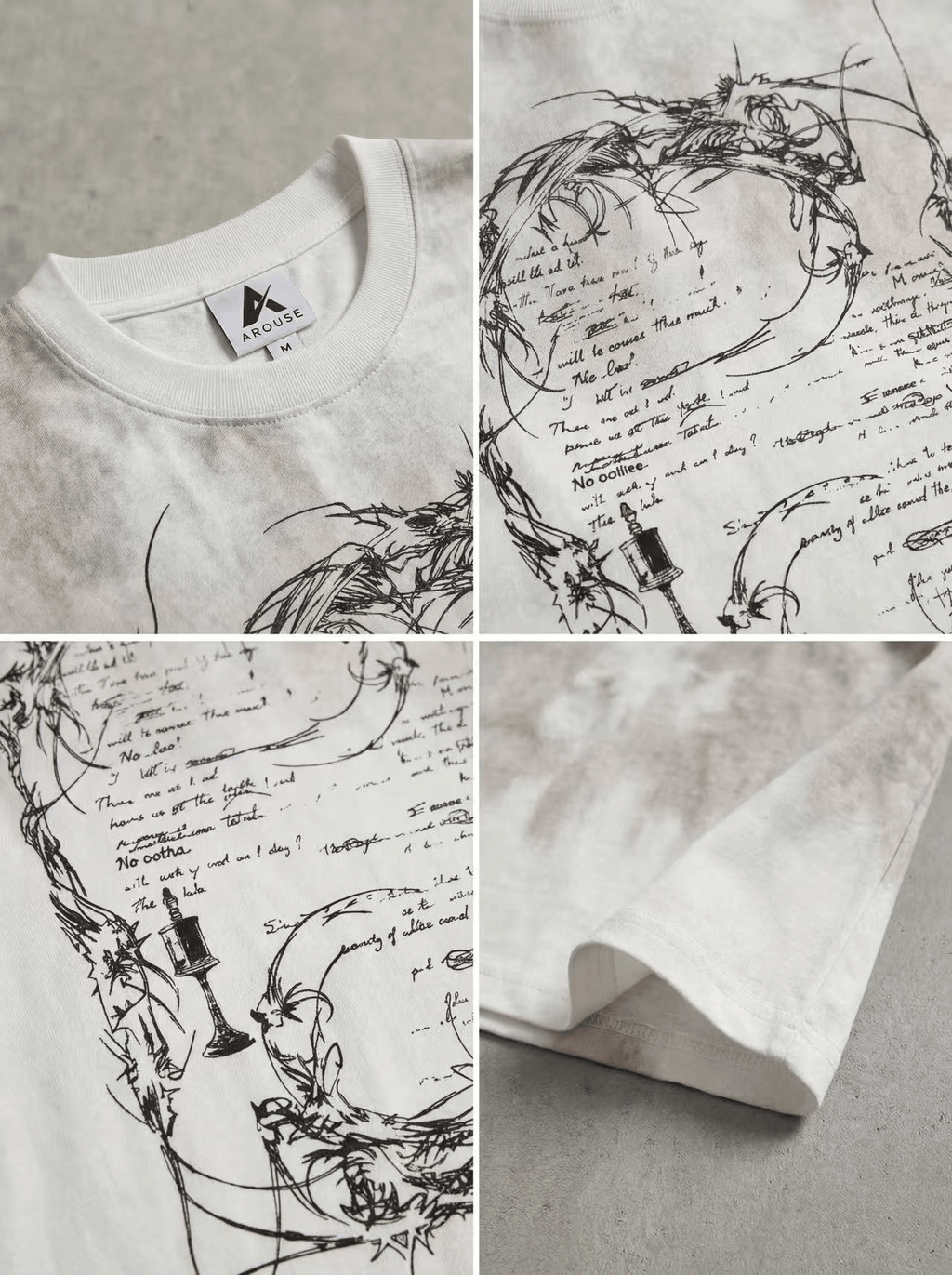 SCRIBBLE SCRIPT WASHED T-SHIRT