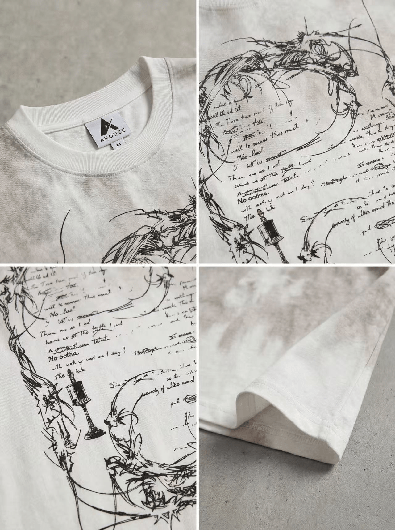 SCRIBBLE SCRIPT WASHED T-SHIRT