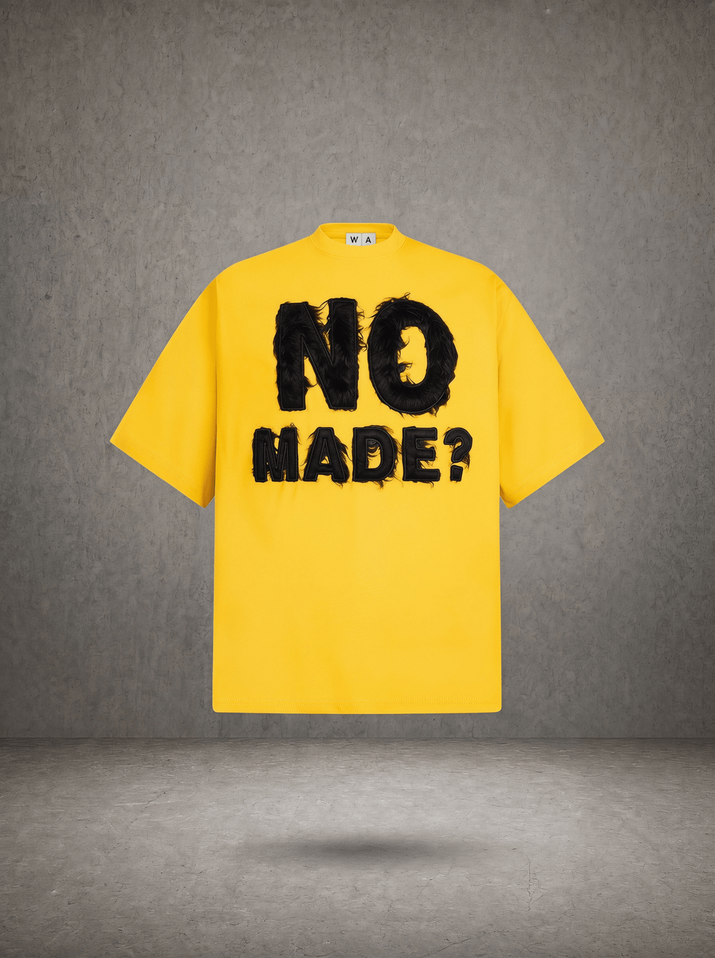 TEXTURED LETTER OVERSIZED T-SHIRT