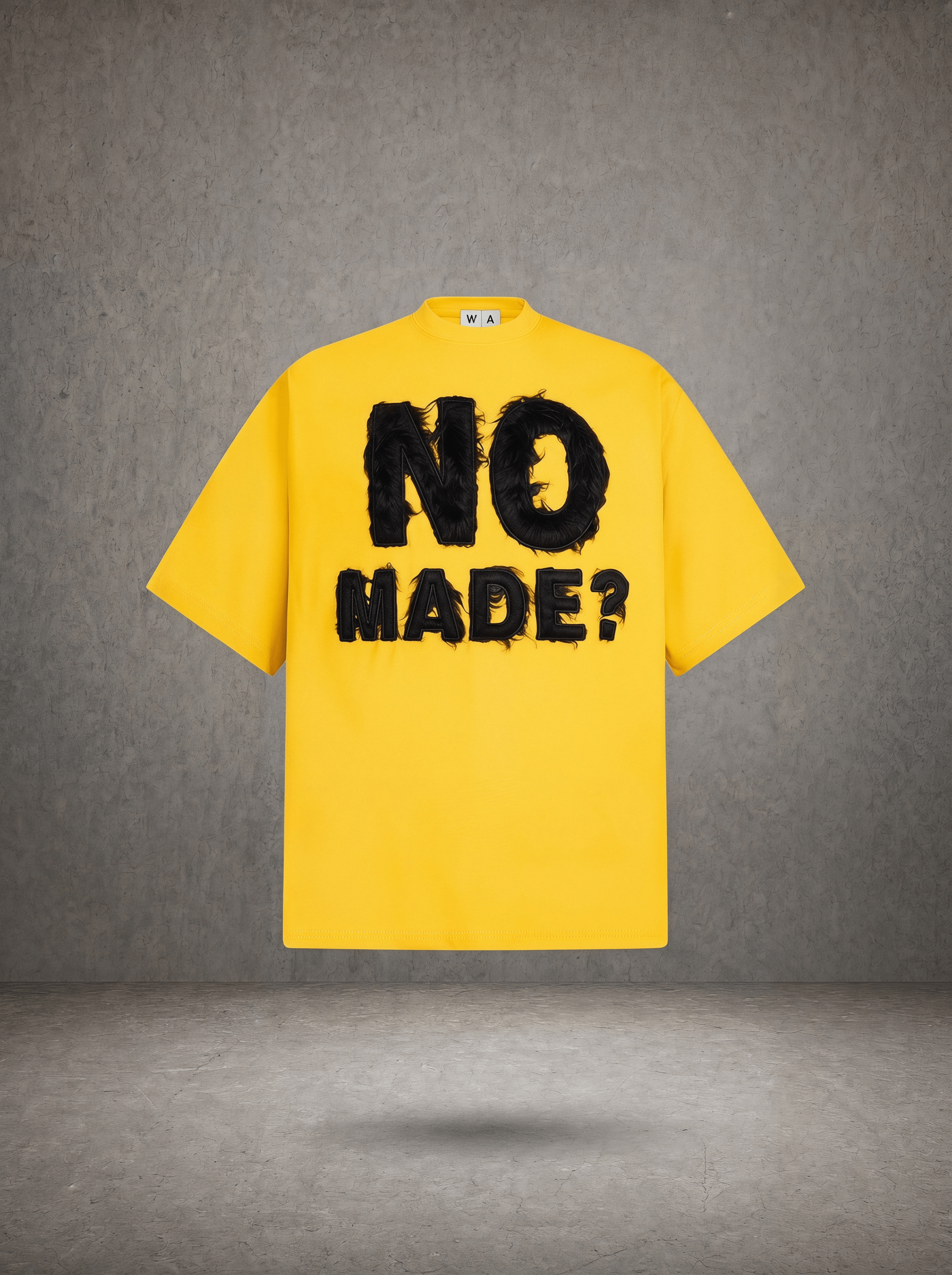 TEXTURED LETTER OVERSIZED T-SHIRT