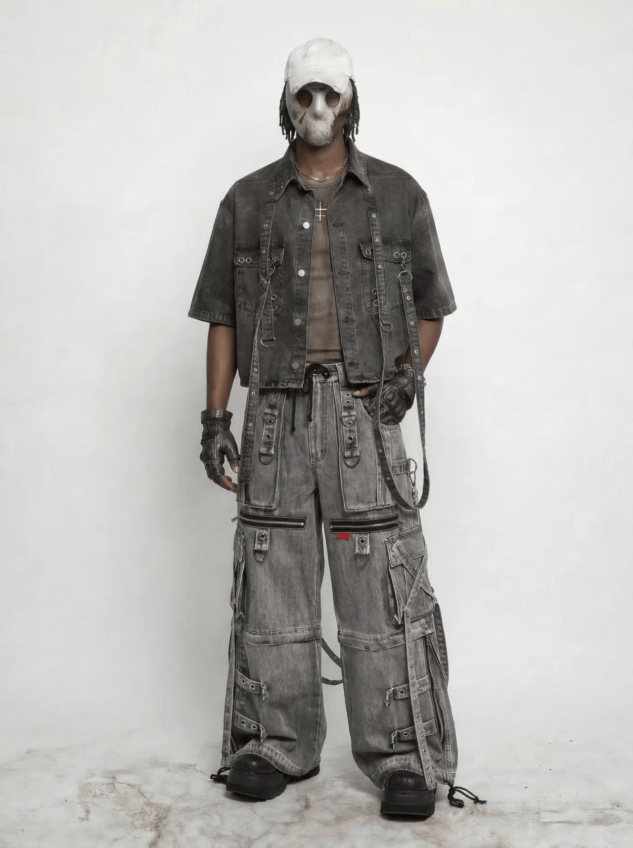 MULTI POCKET UTILITY CARGO JEANS