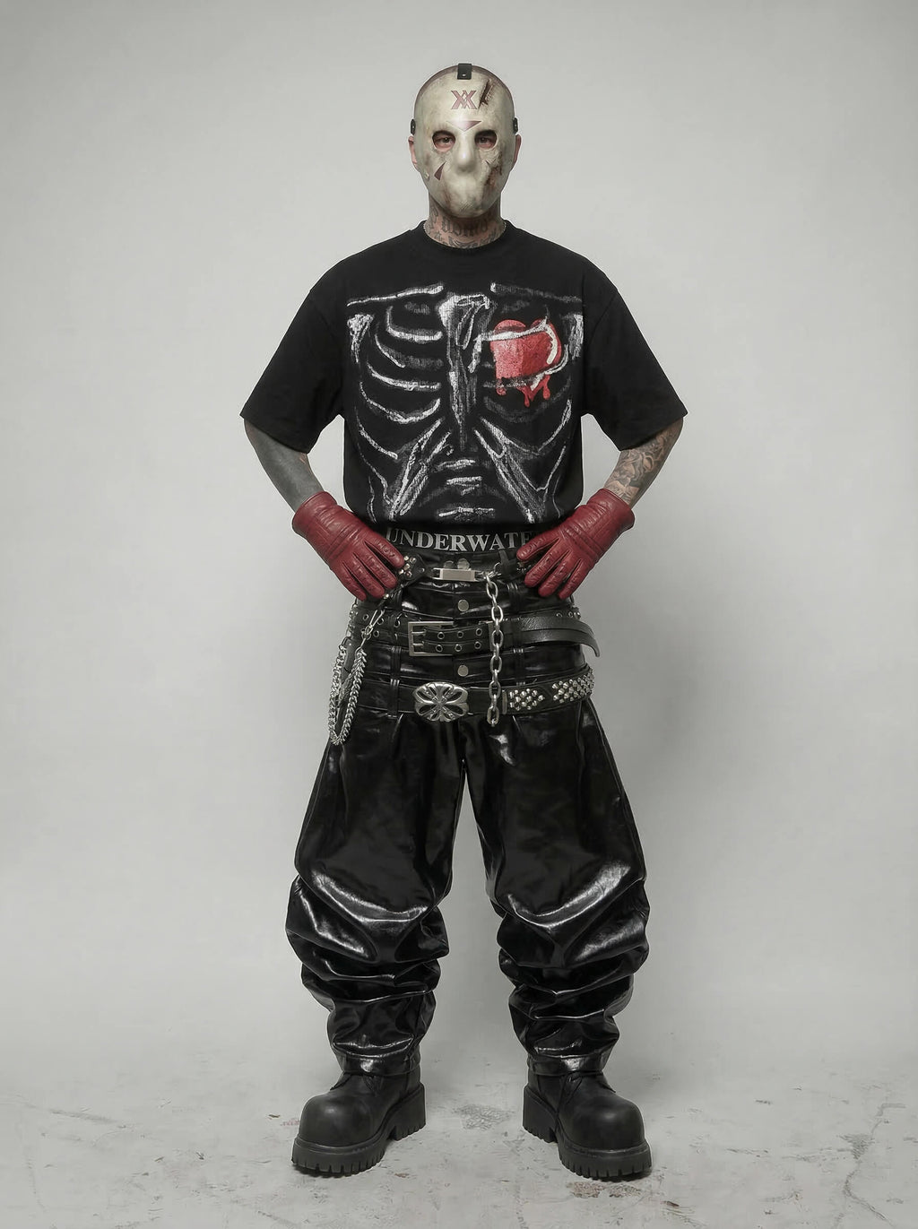 SKELETAL MELTED HEART T-SHIRT