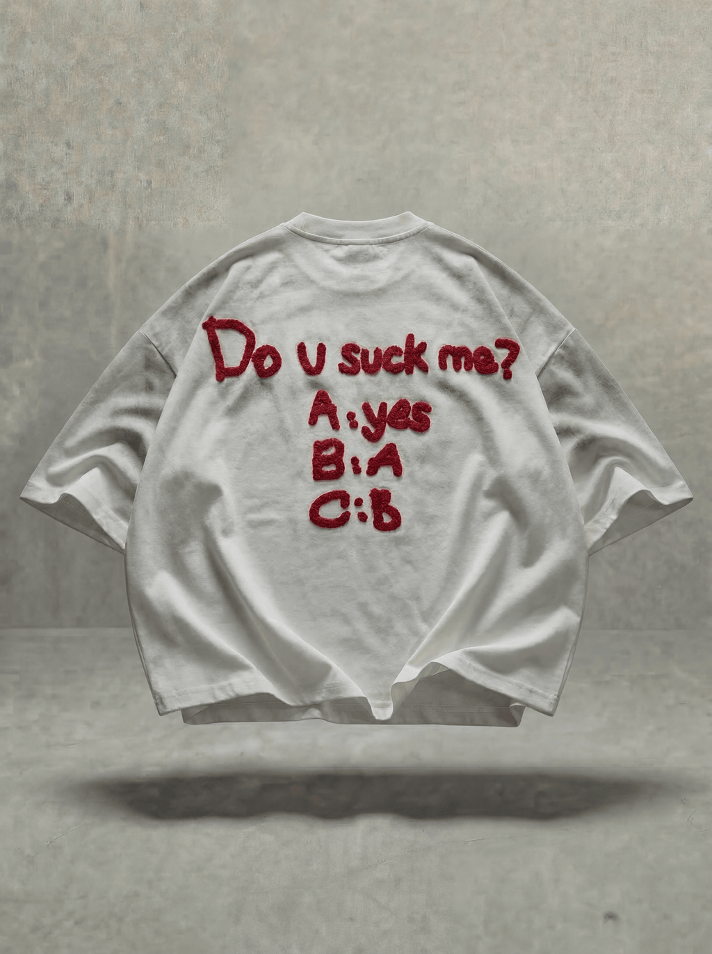 DO U SUCK ME CHENILLE T-SHIRT