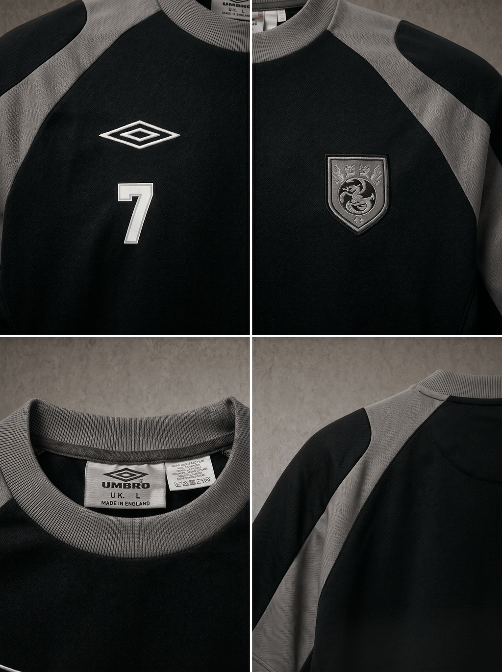 MESH PANEL RETRO FOOTBALL T-SHIRT