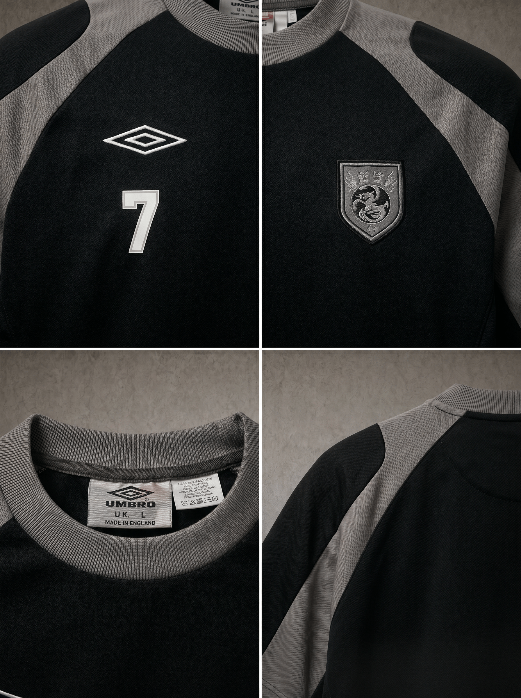 MESH PANEL RETRO FOOTBALL T-SHIRT