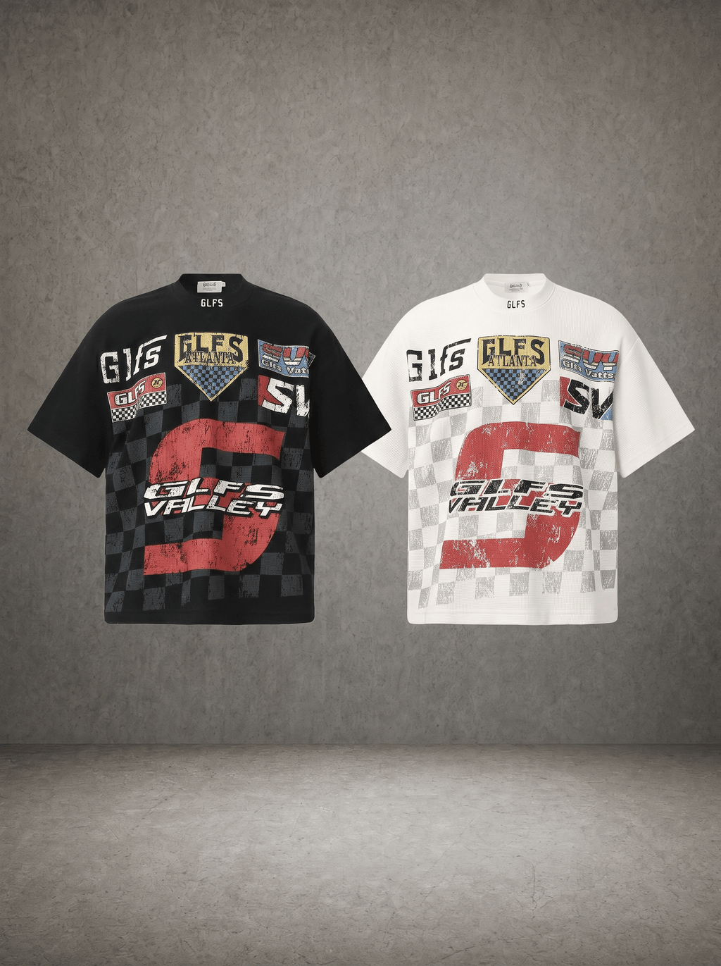 RACING CHECKER WAFFLE T-SHIRT