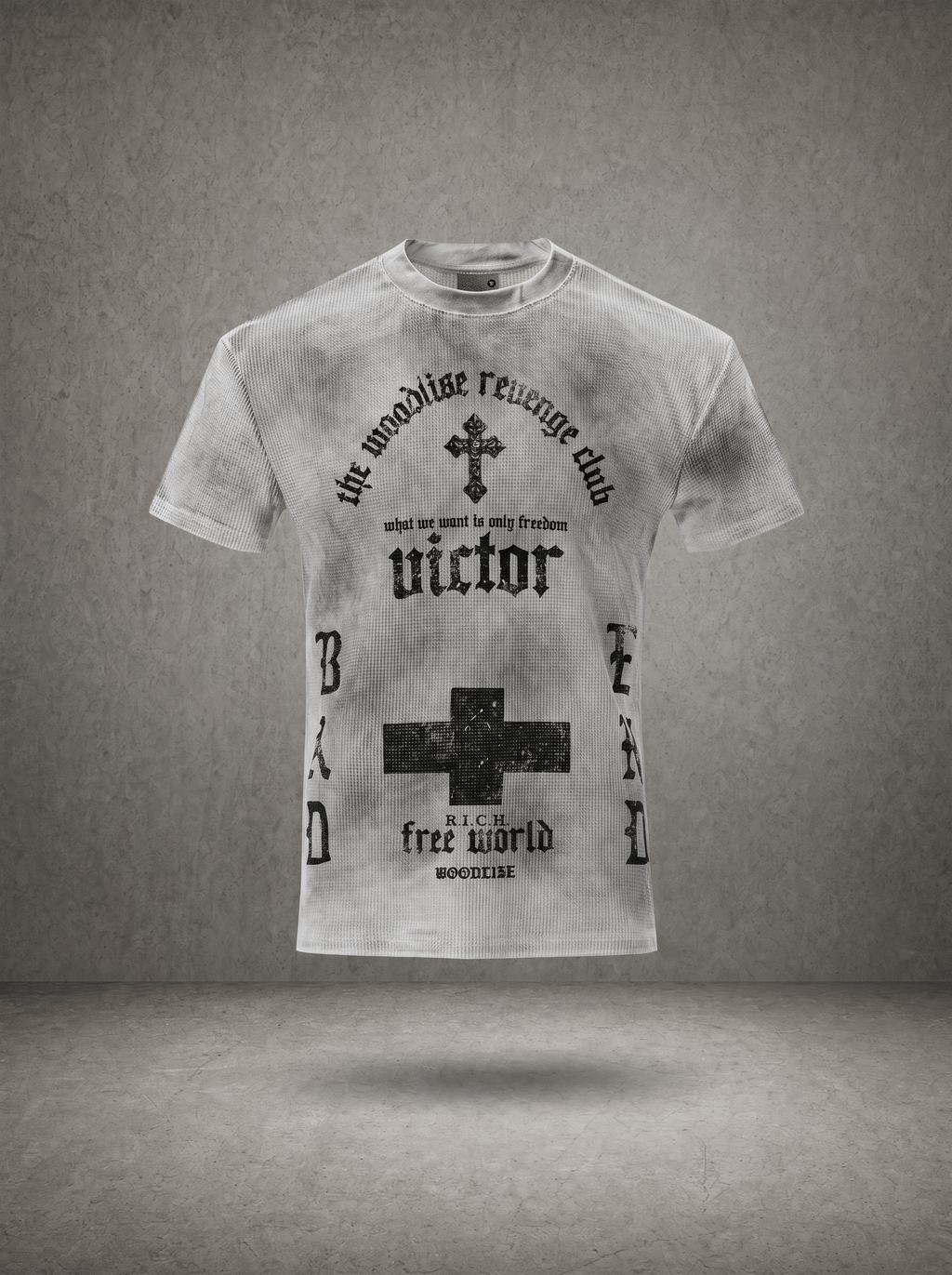 GOTHIC FADE WAFFLE T-SHIRT