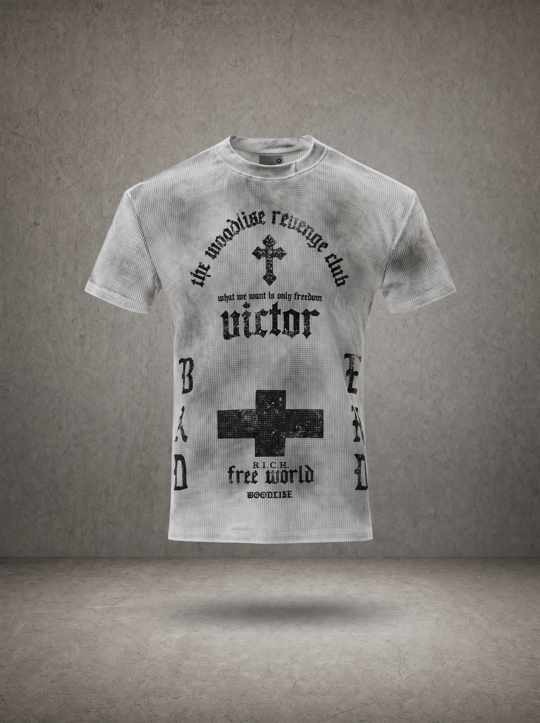 GOTHIC FADE WAFFLE T-SHIRT