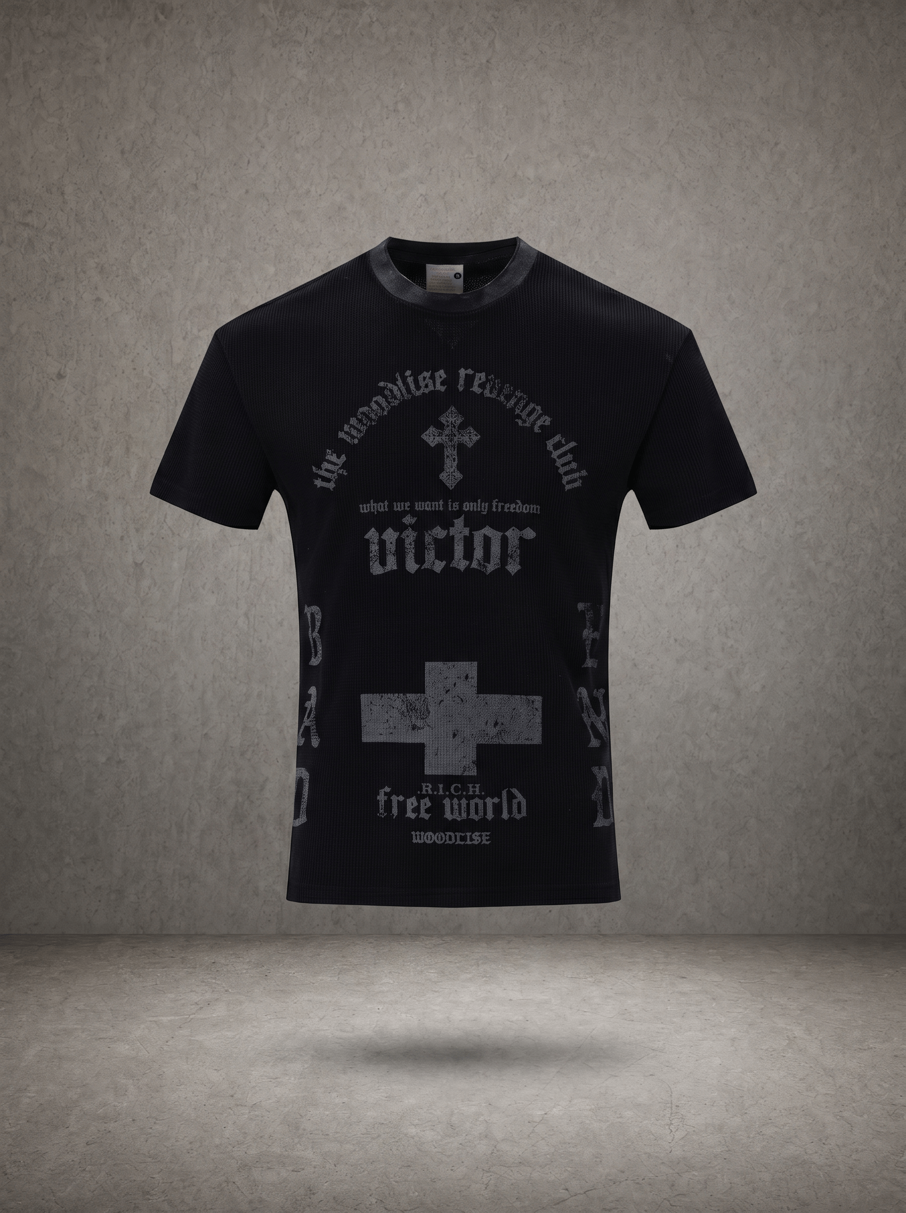 GOTHIC FADE WAFFLE T-SHIRT