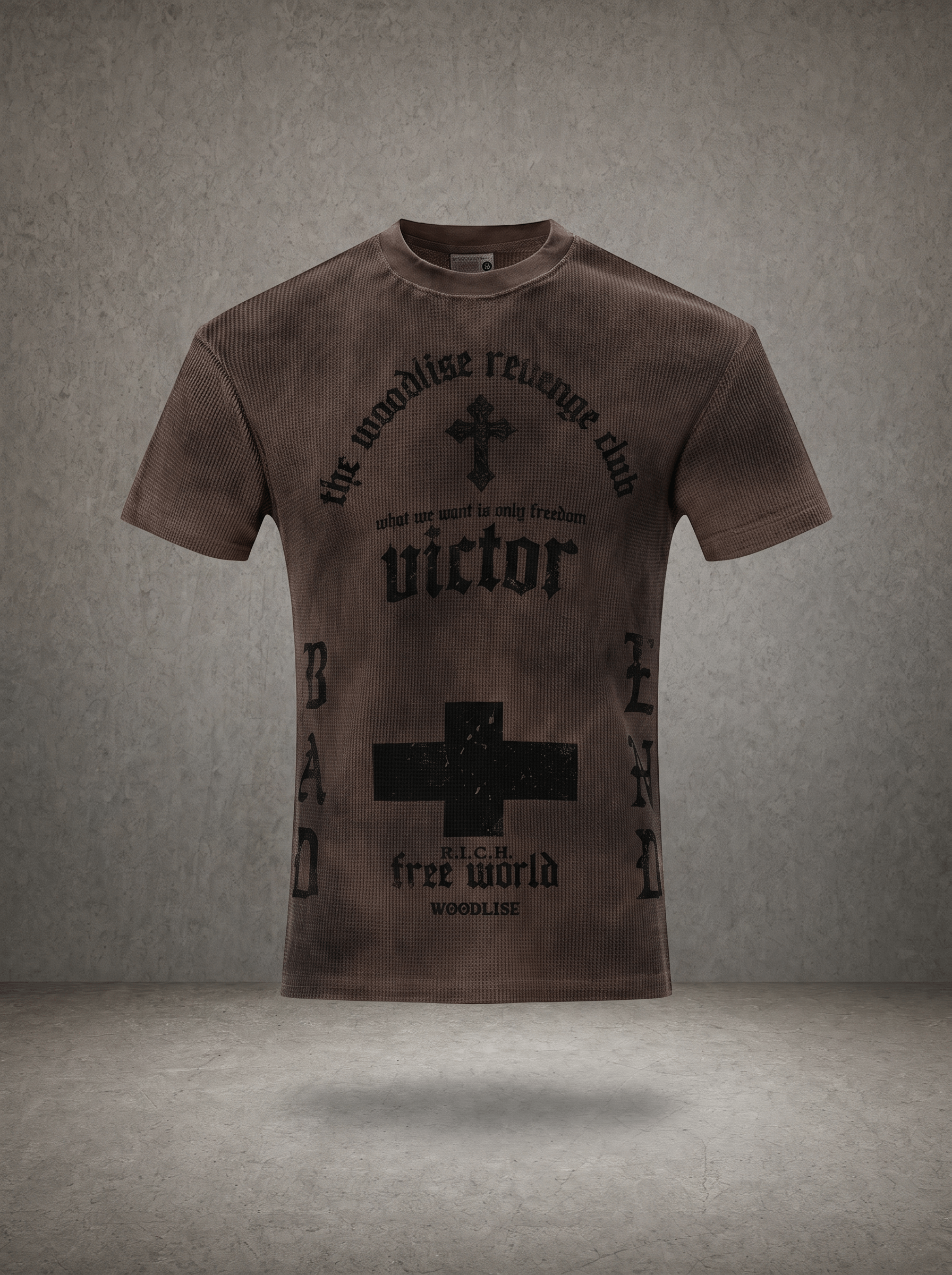 GOTHIC FADE WAFFLE T-SHIRT