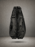 GRUNGE DISTRESSED WIDE-LEG JEANS