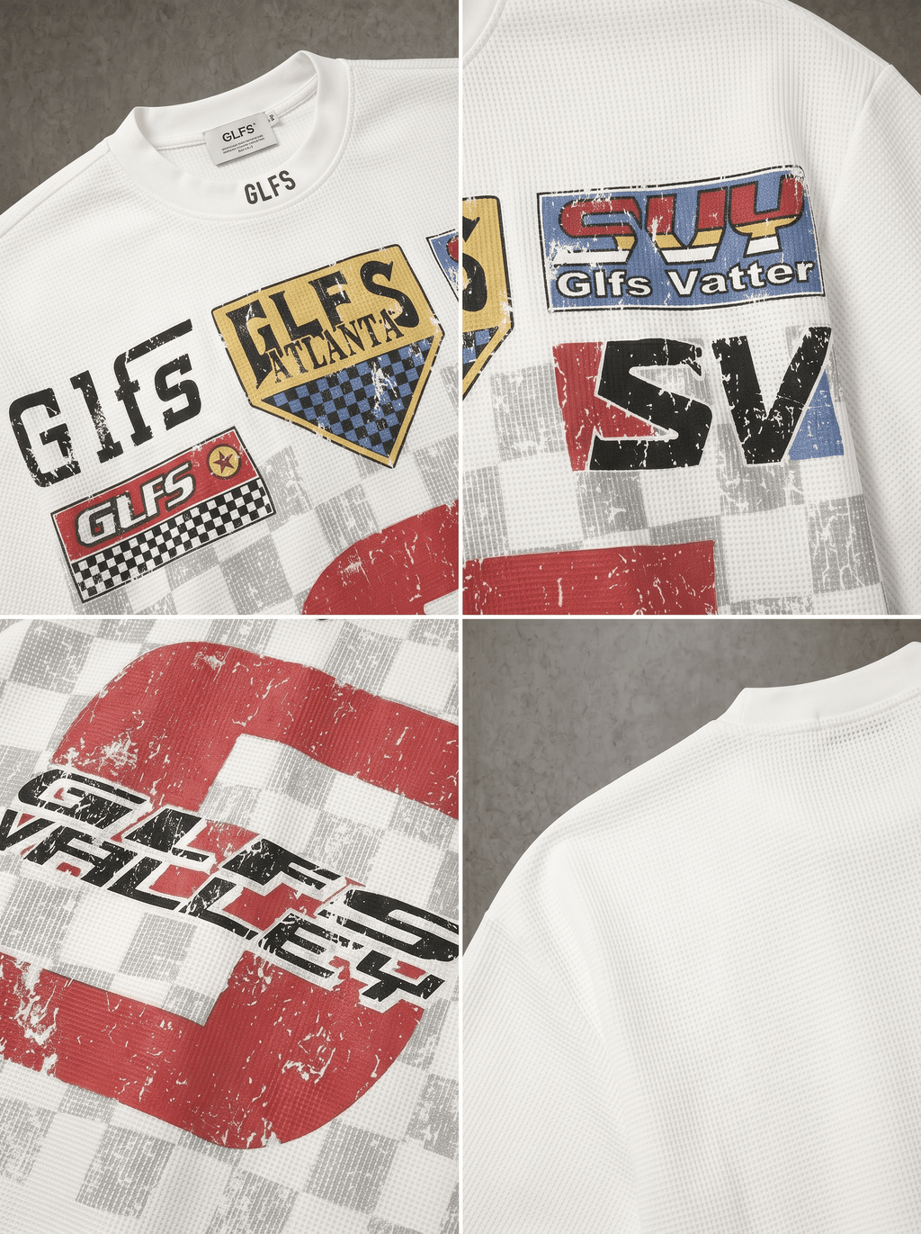 RACING CHECKER WAFFLE T-SHIRT